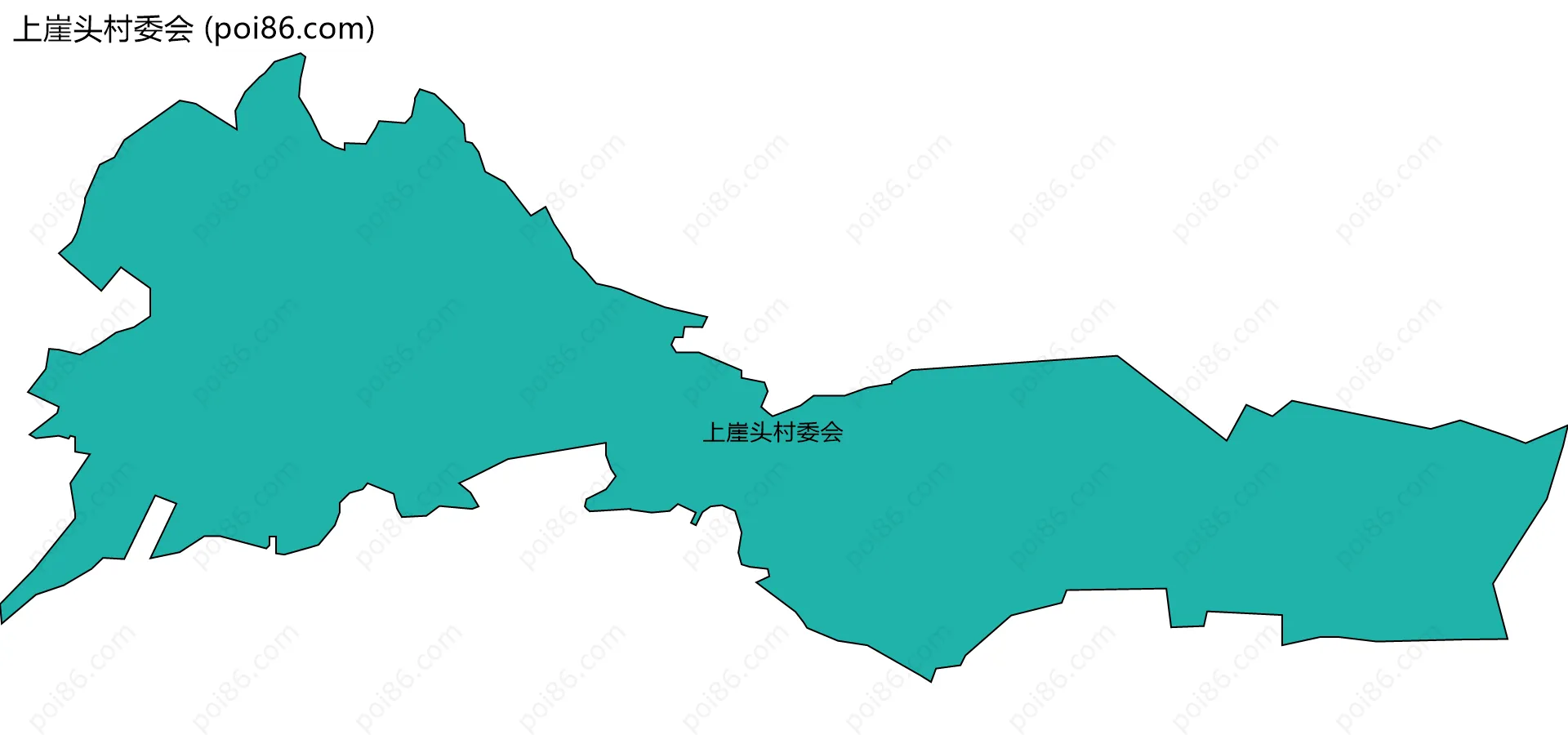 上崖头村委会边界地图