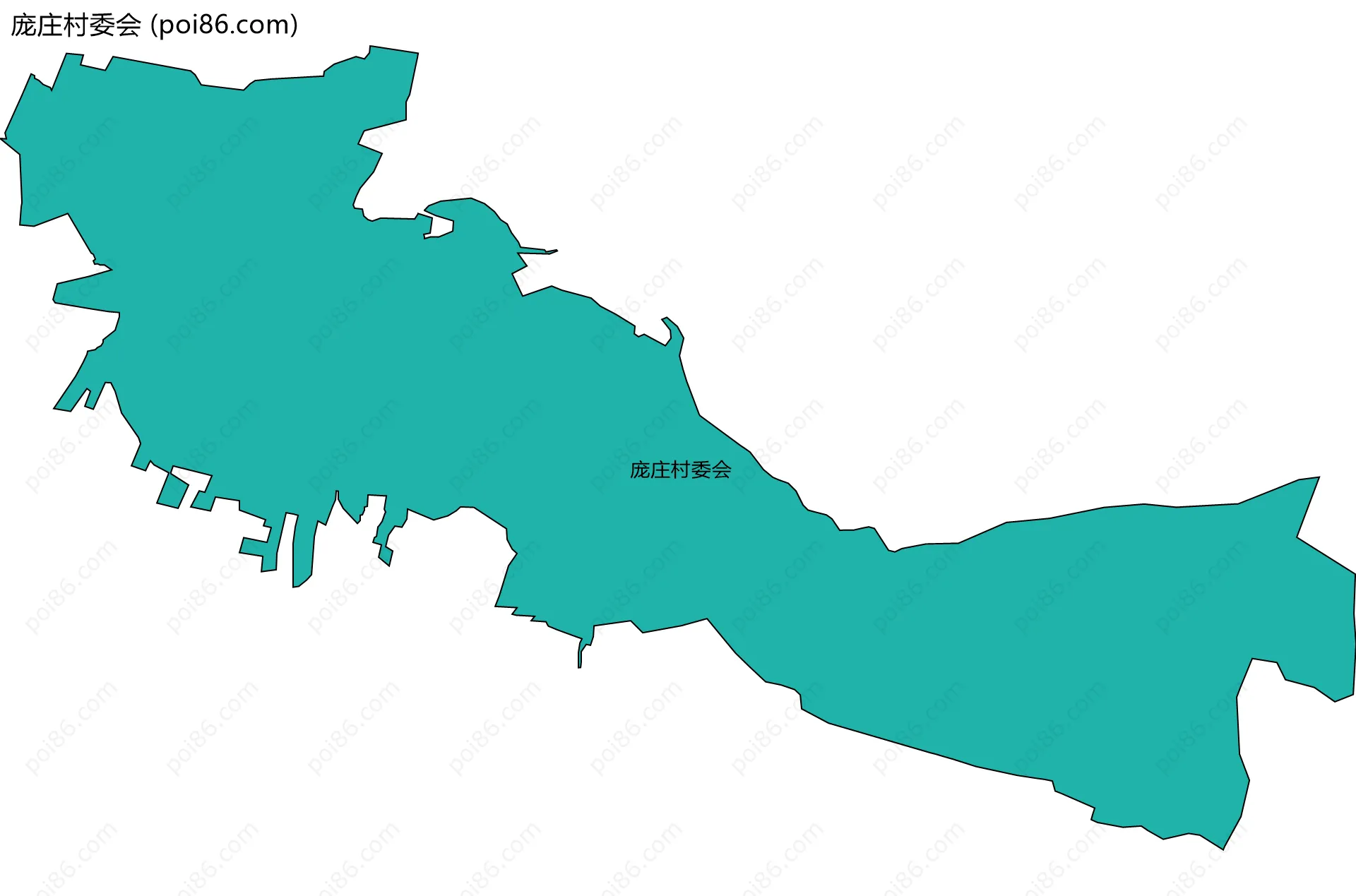 庞庄村委会边界地图