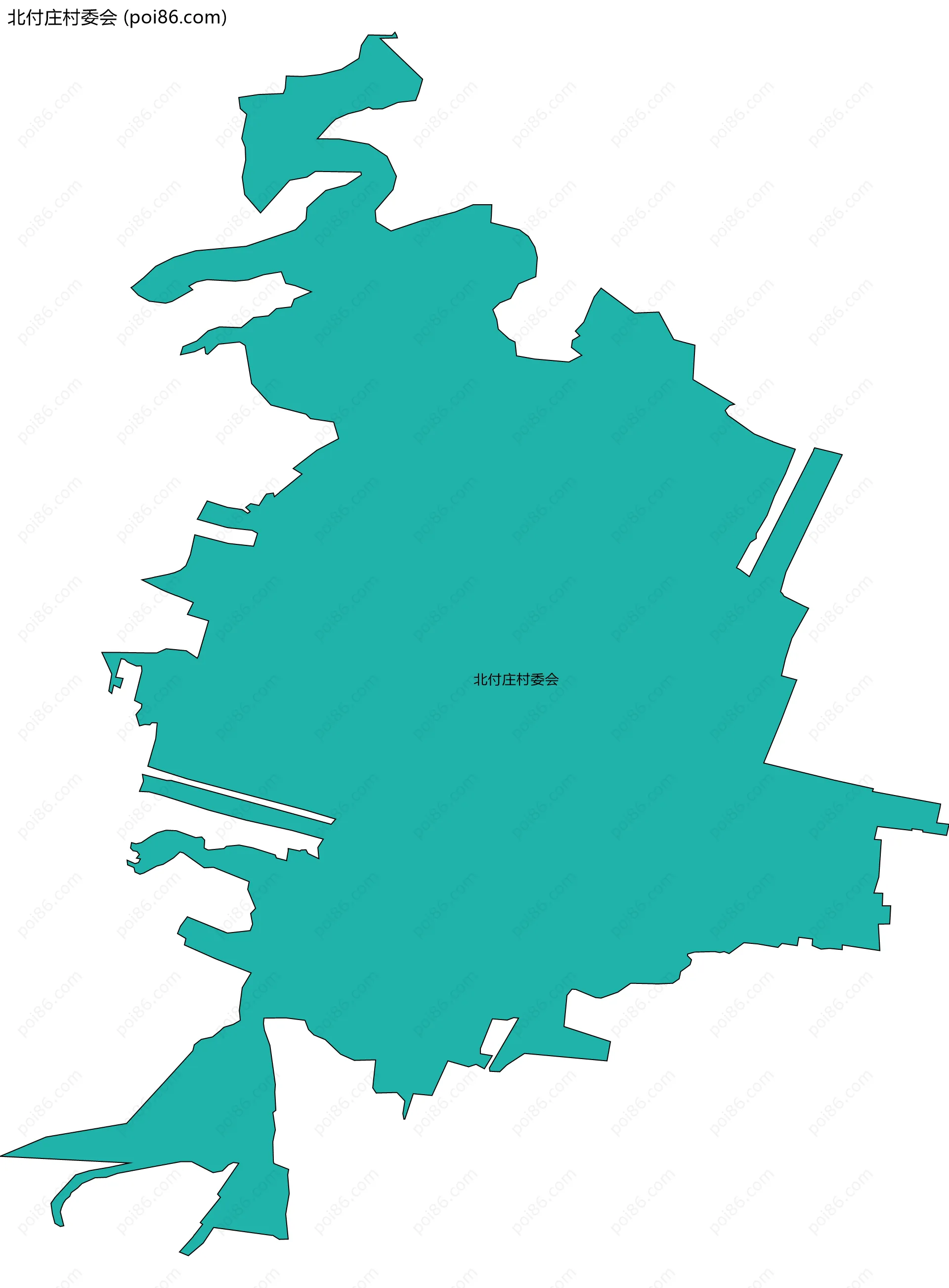 北付庄村委会边界地图
