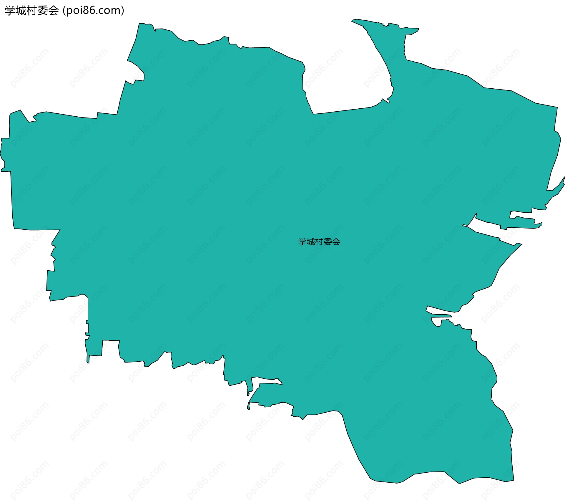 学城村委会边界地图