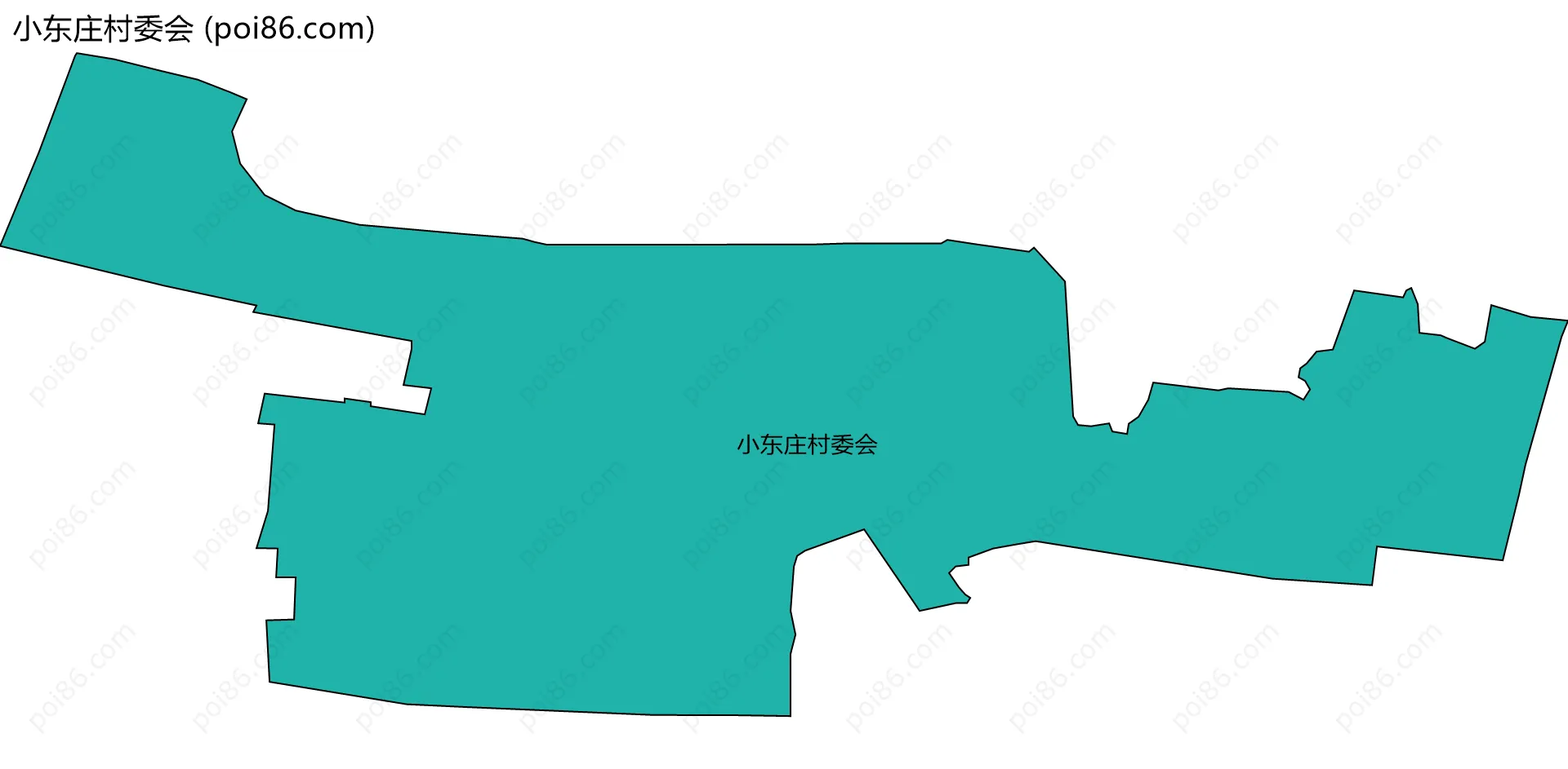 小东庄村委会边界地图