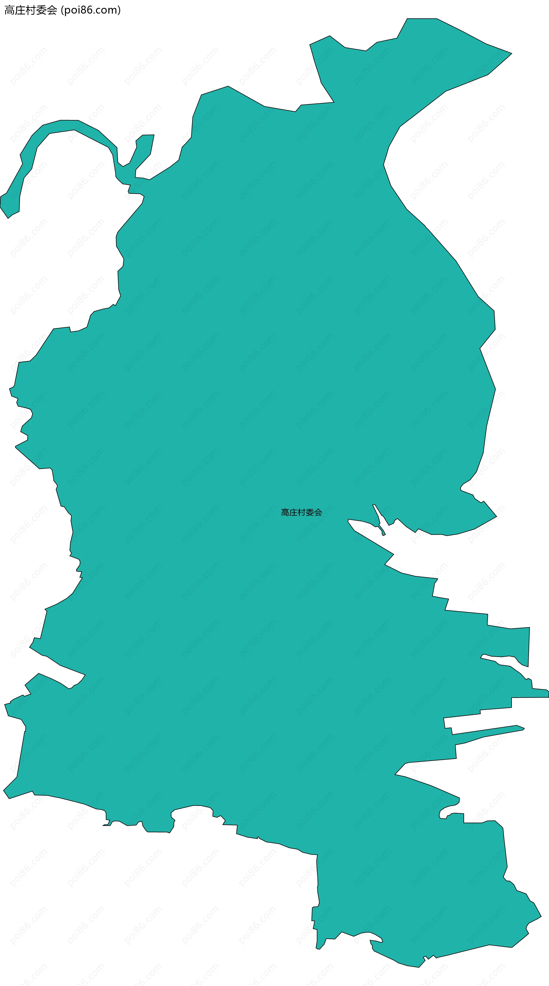 高庄村委会边界地图