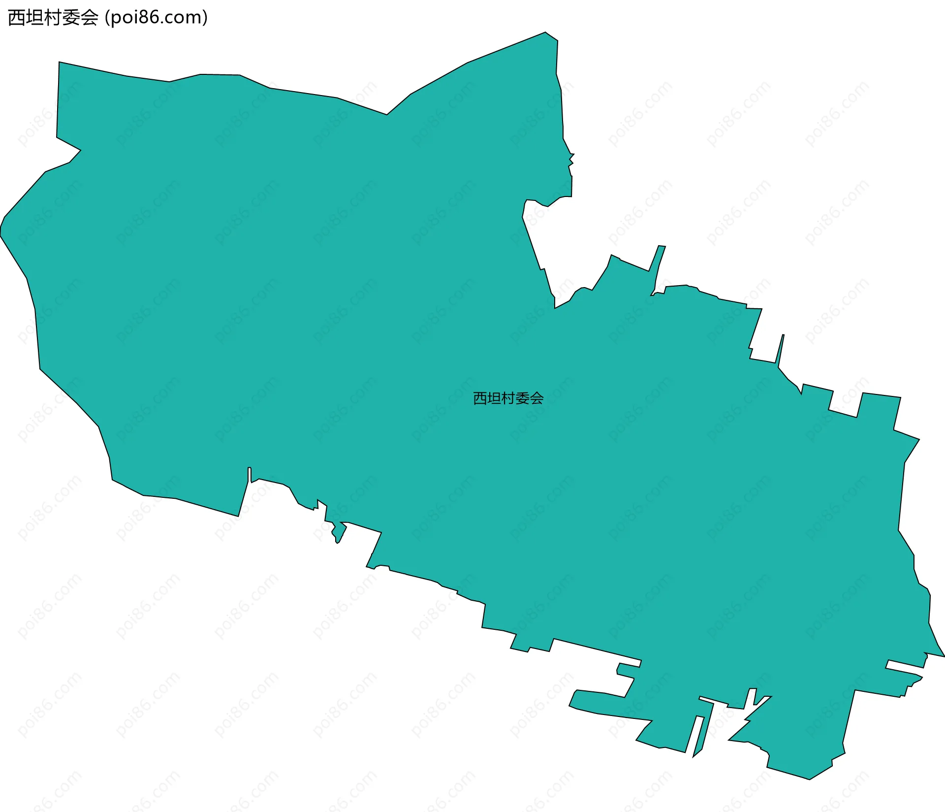 西坦村委会边界地图