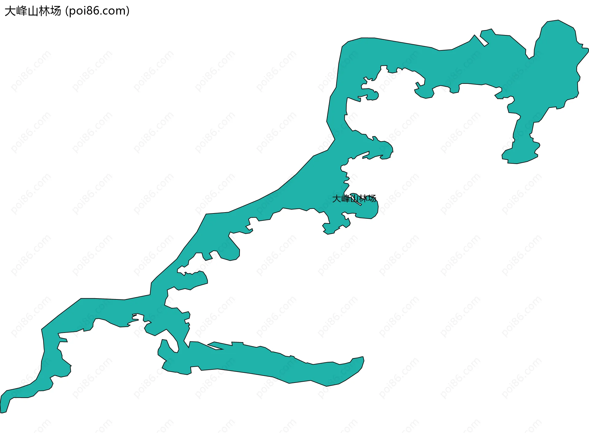 大峰山林场边界地图