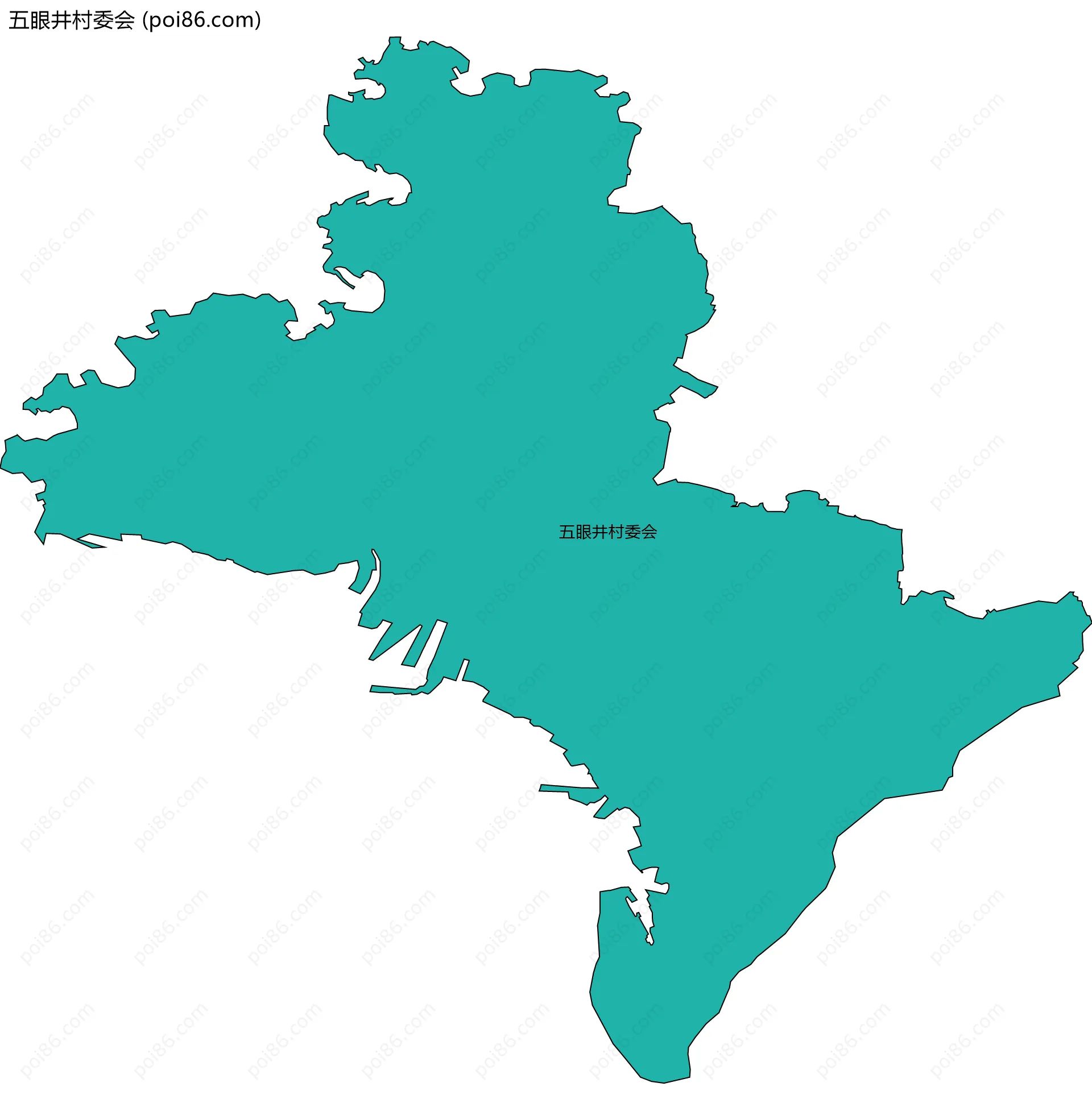 五眼井村委会边界地图