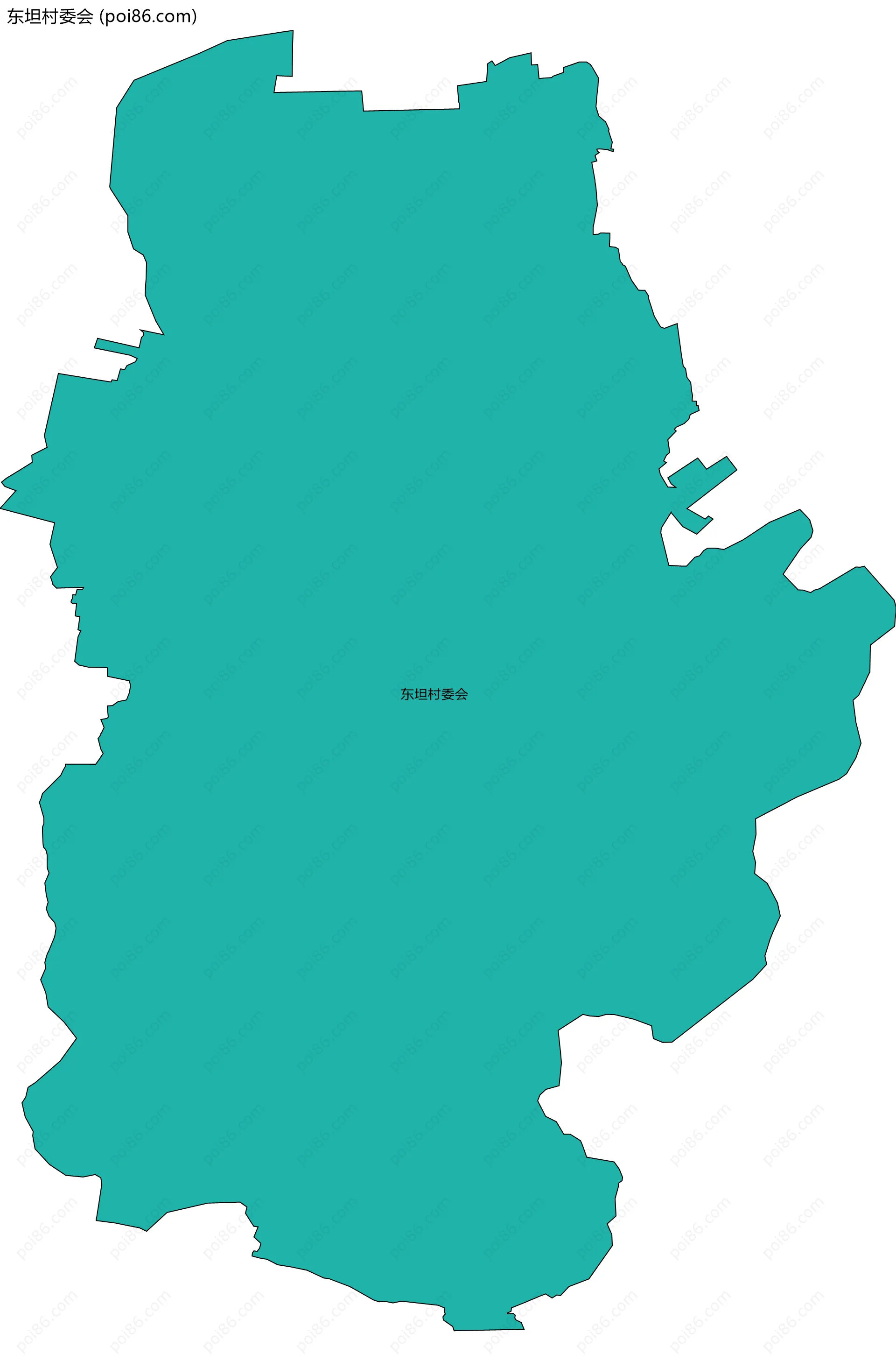 东坦村委会边界地图