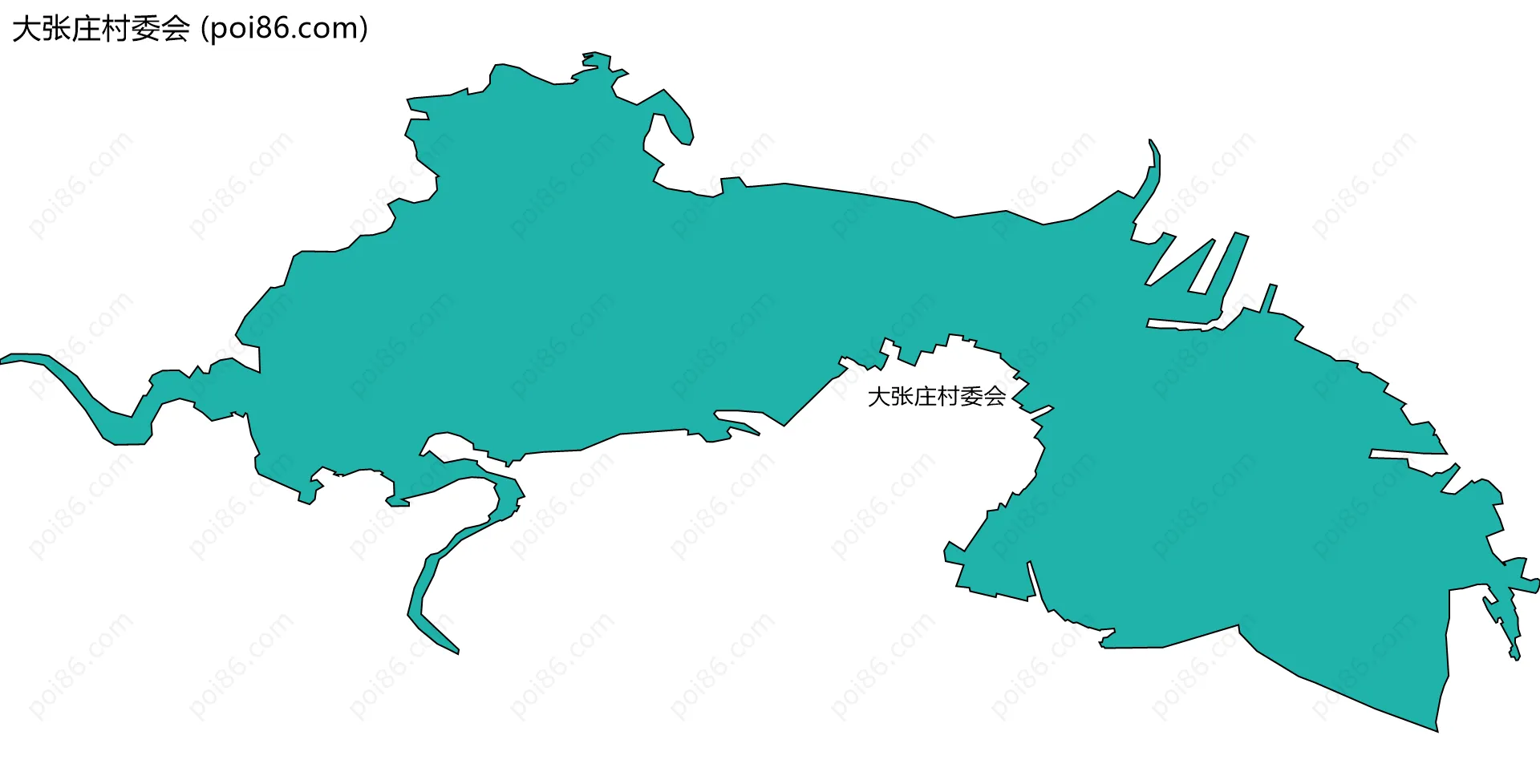 大张庄村委会边界地图