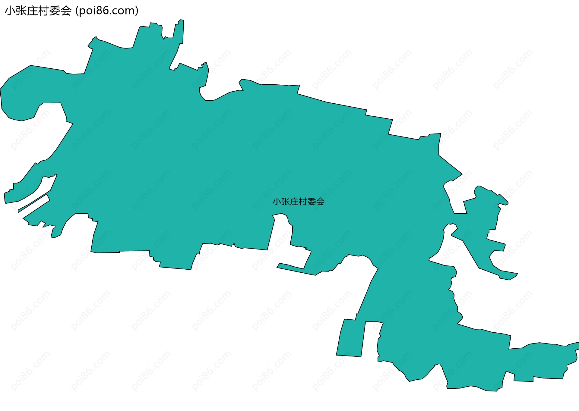 小张庄村委会边界地图