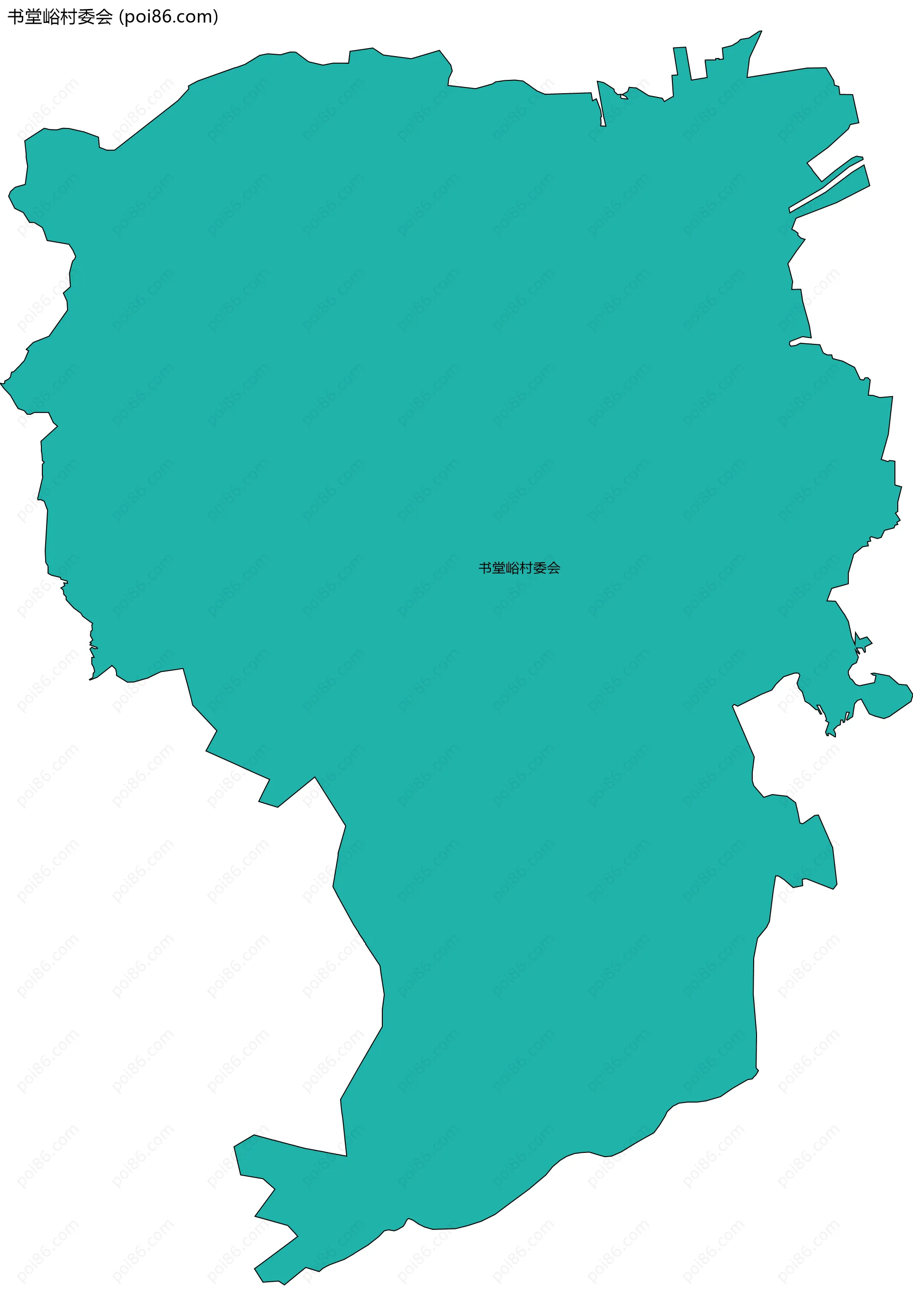 书堂峪村委会边界地图