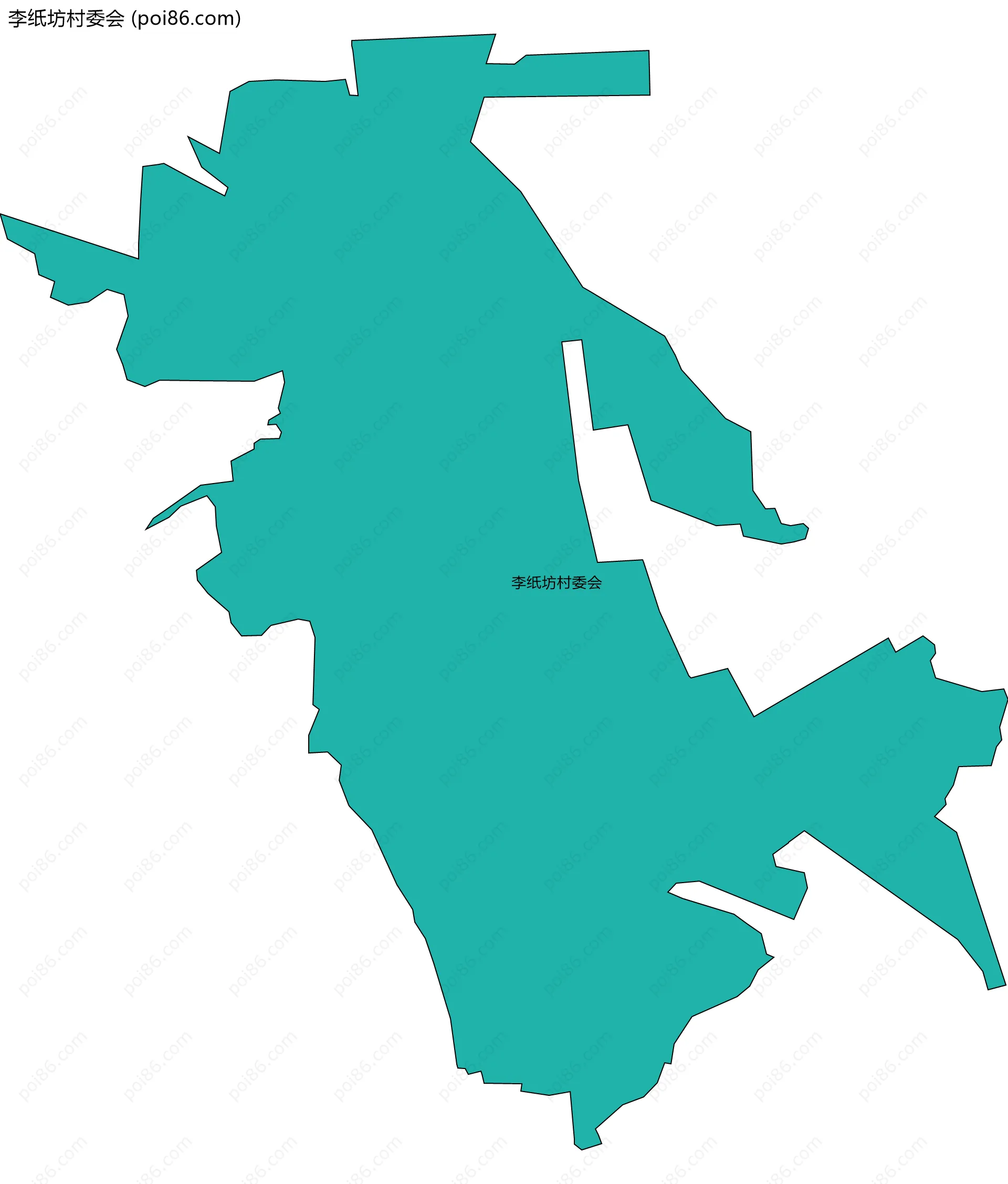 李纸坊村委会边界地图