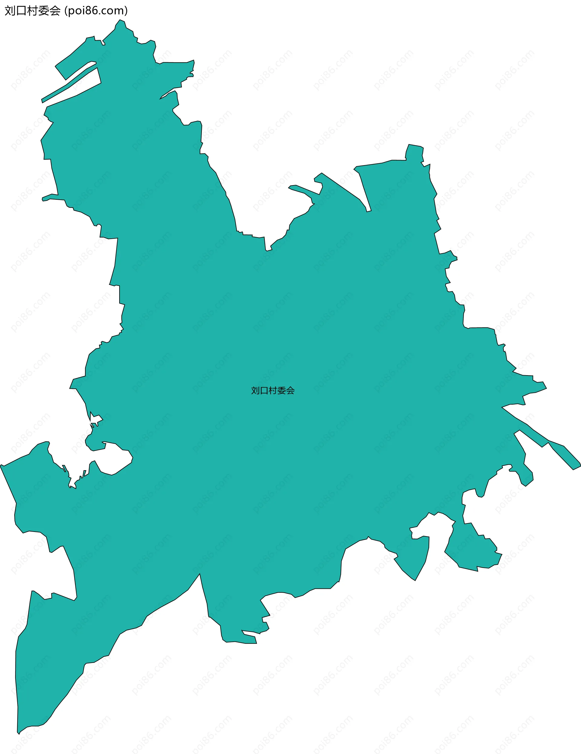 刘口村委会边界地图