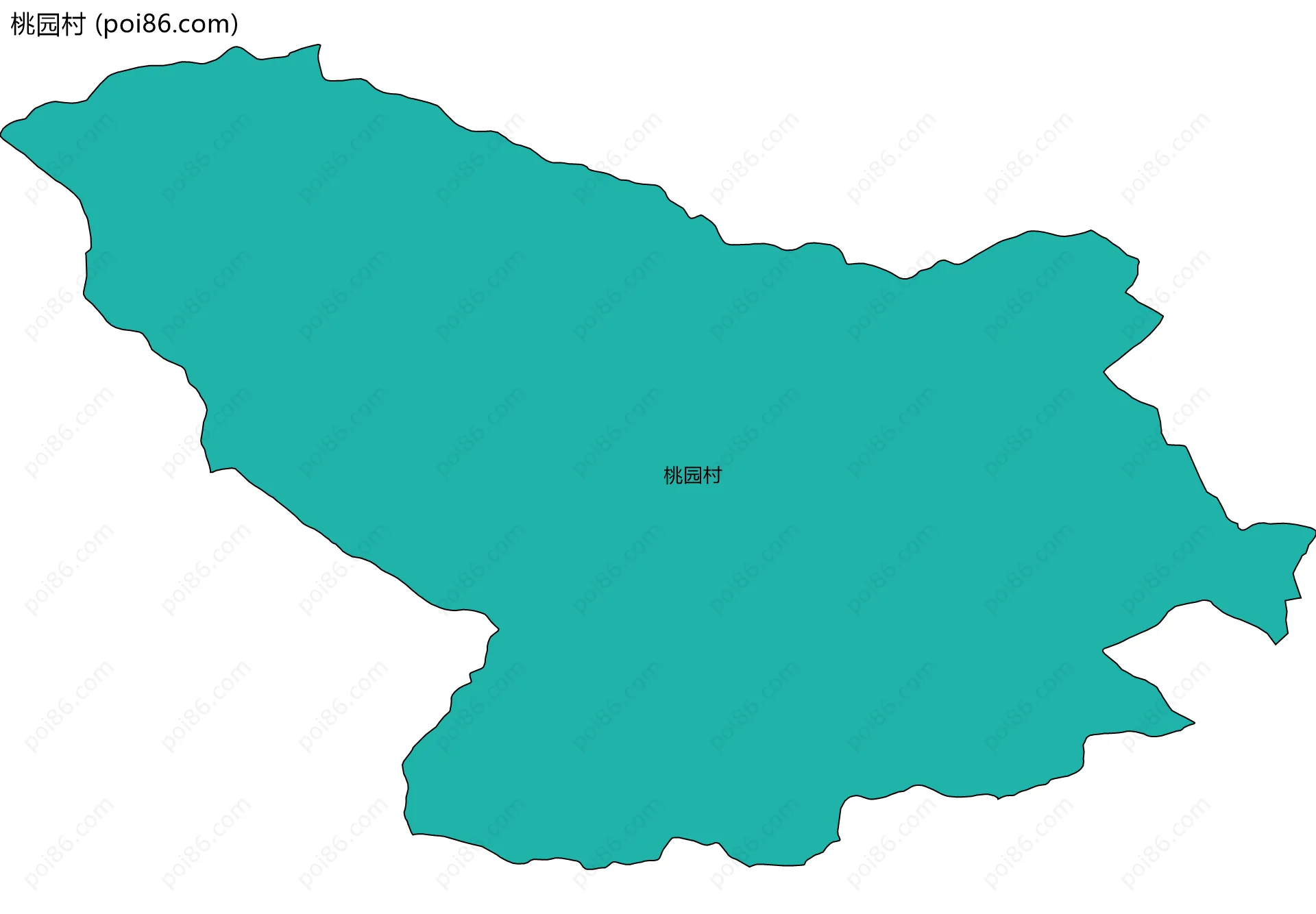 桃园村边界地图