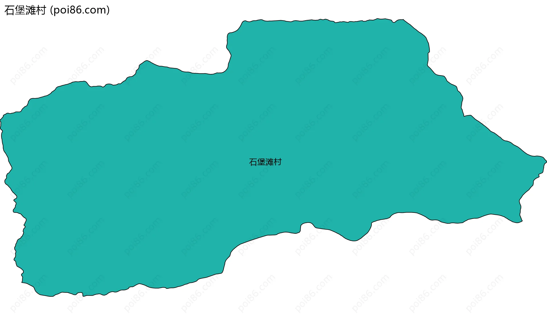 石堡滩村边界地图