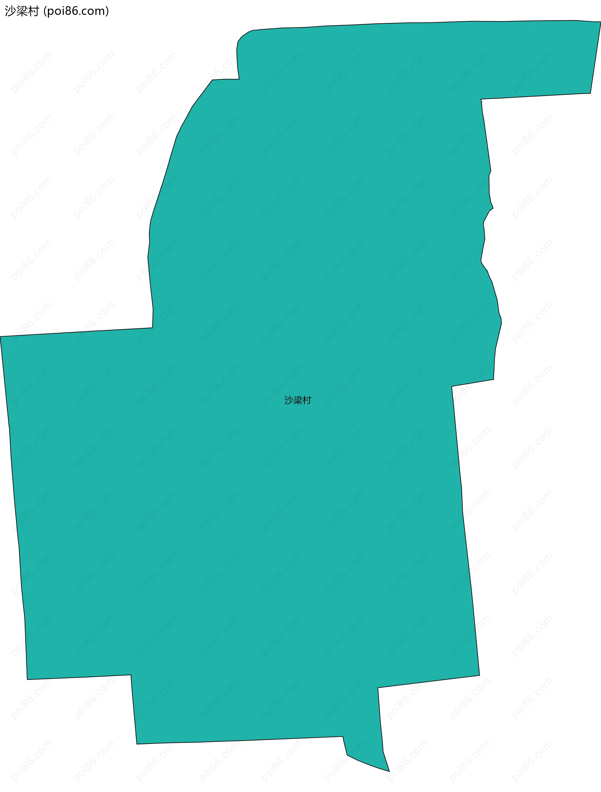 沙梁村边界地图