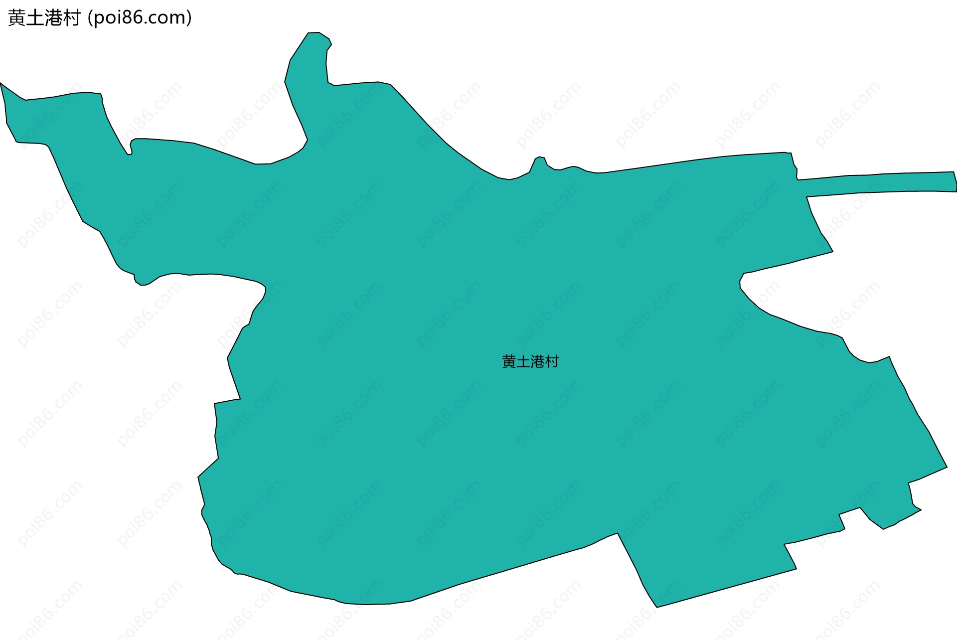 黄土港村边界地图