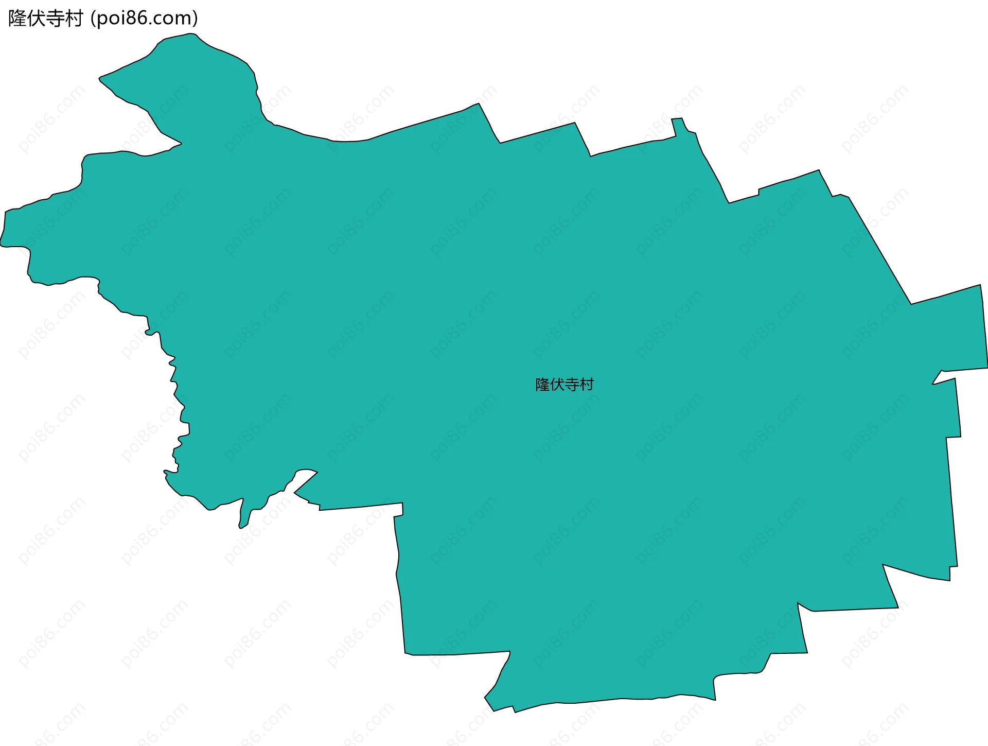 隆伏寺村边界地图