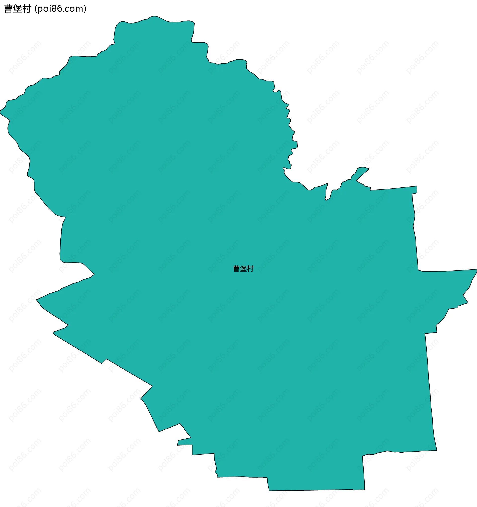 曹堡村边界地图