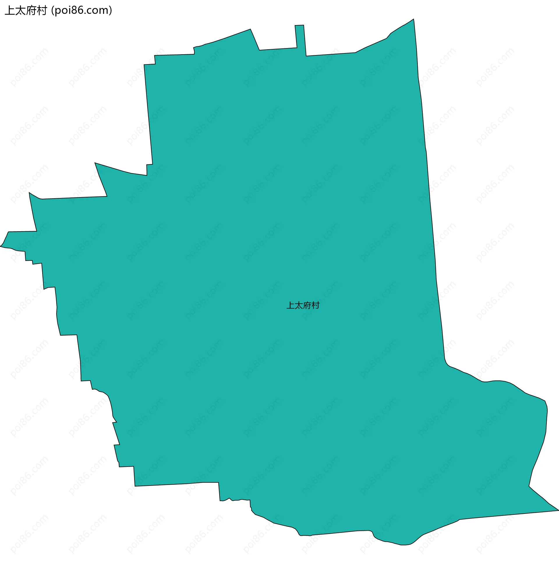 上太府村边界地图