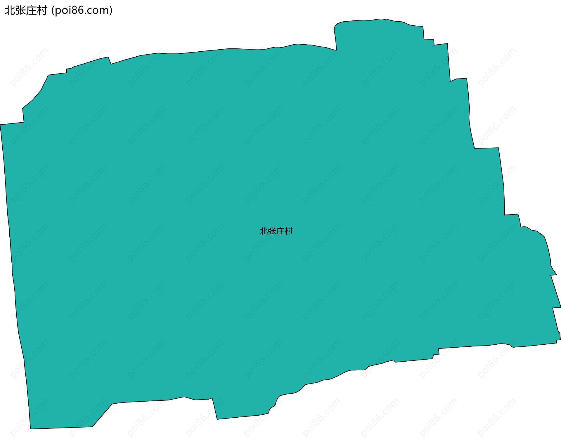 北张庄村边界地图