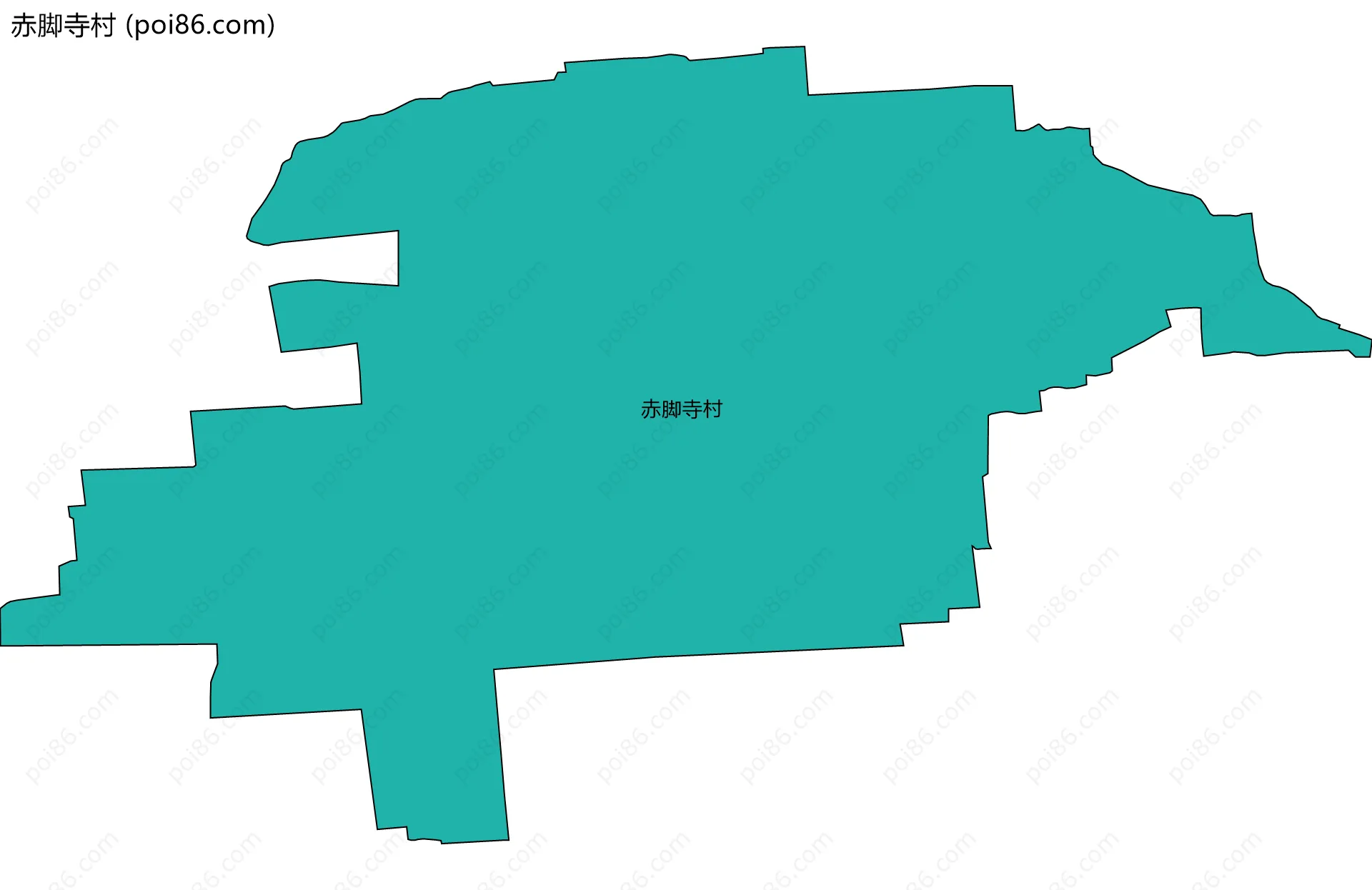 赤脚寺村边界地图