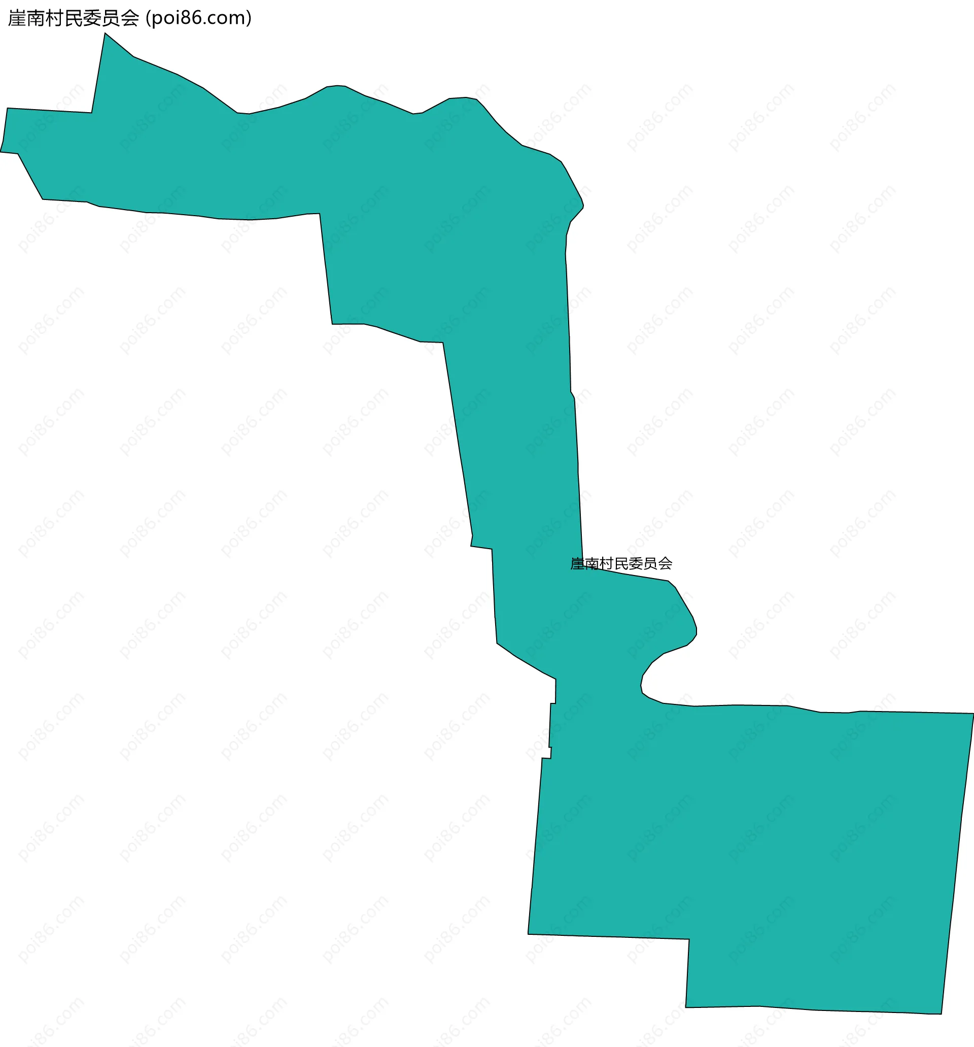 崖南村民委员会边界地图
