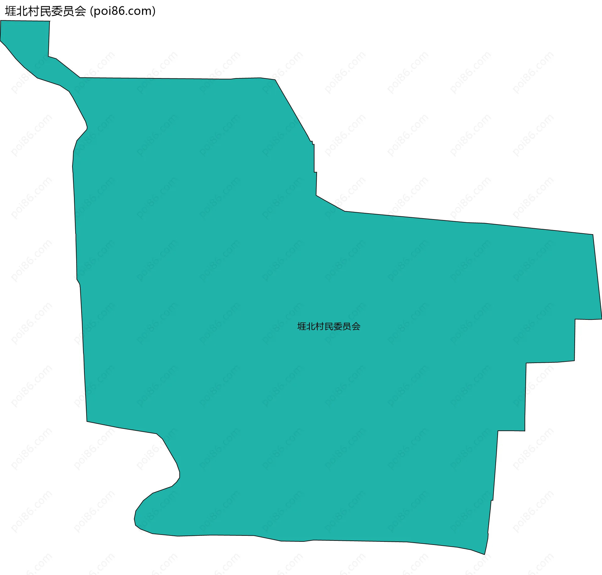 堐北村民委员会边界地图