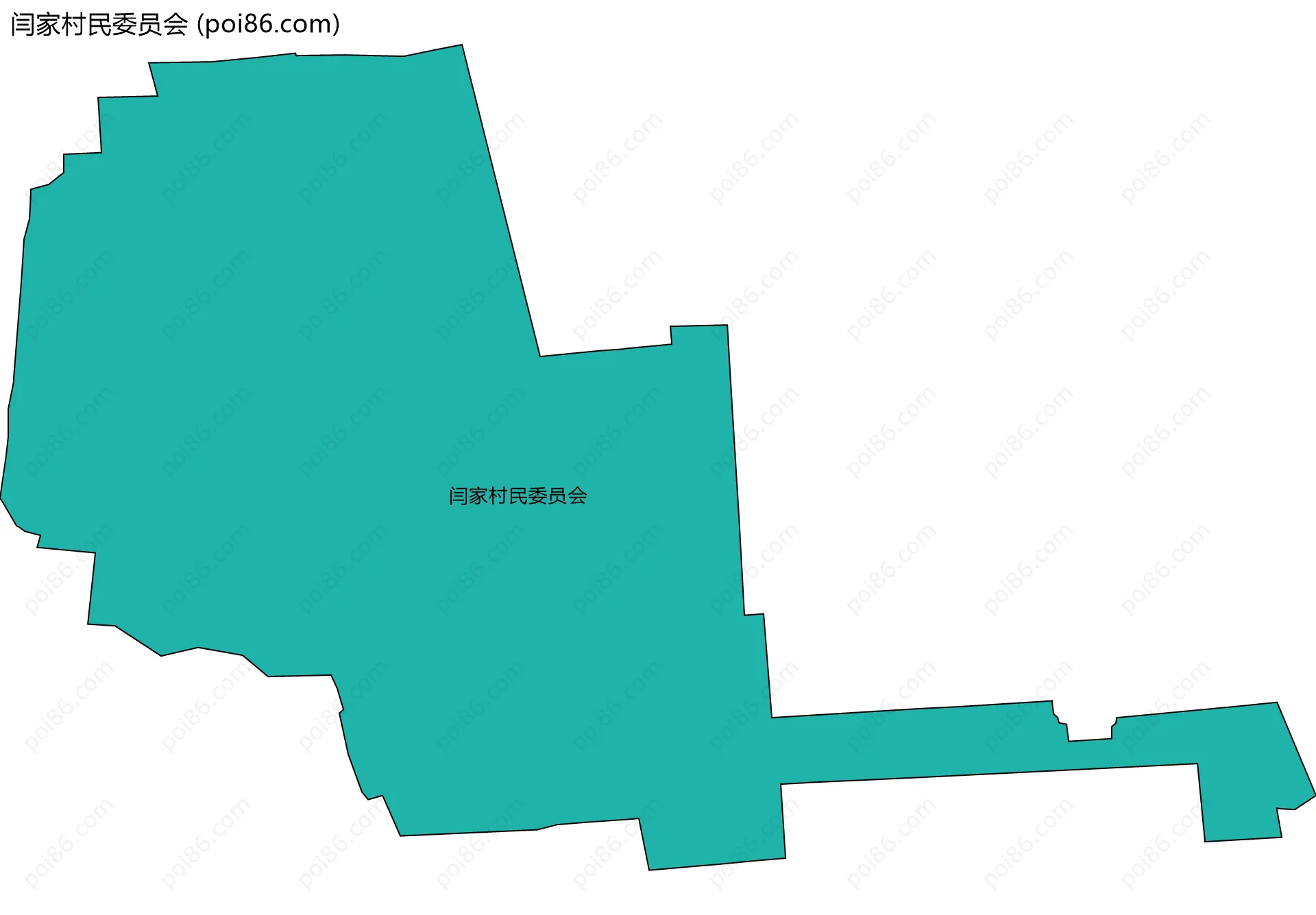 闫家村民委员会边界地图
