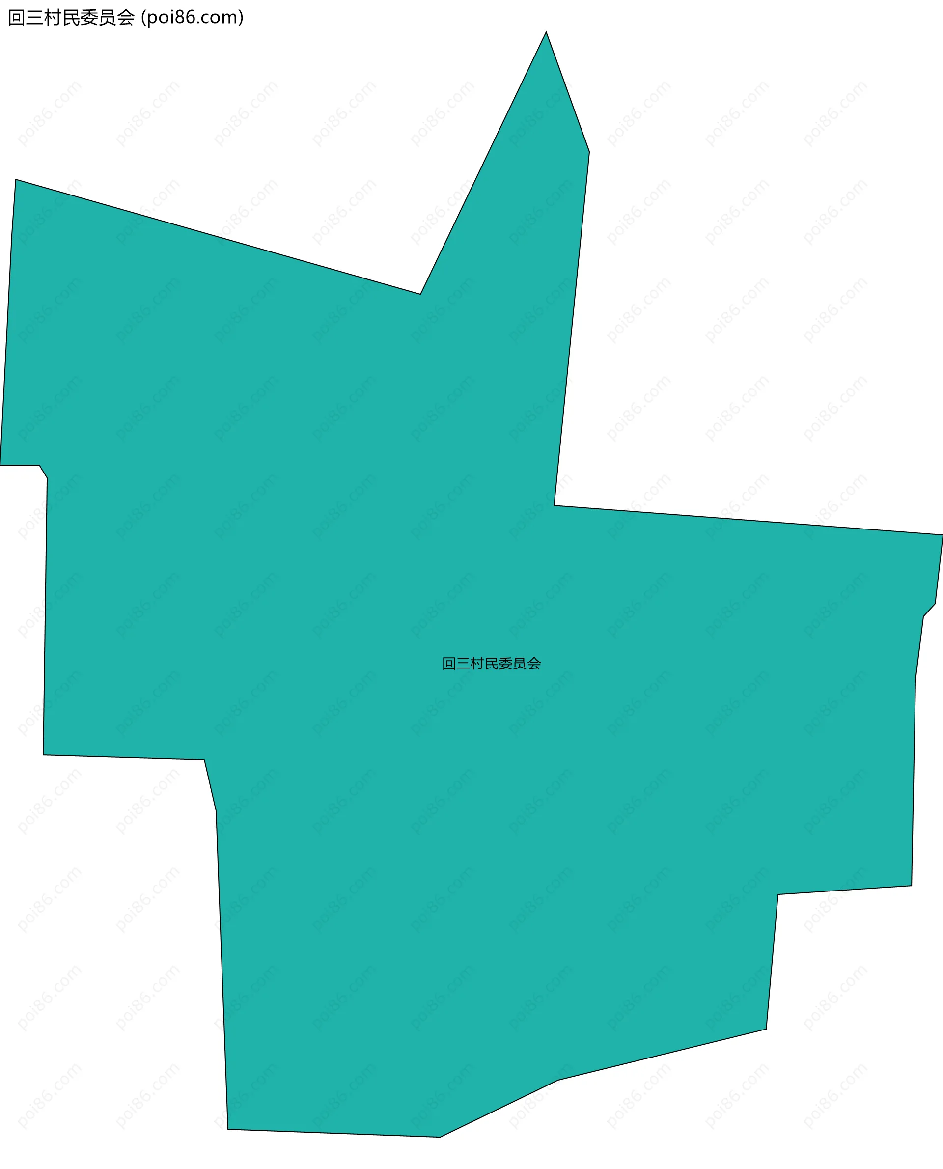 回三村民委员会边界地图