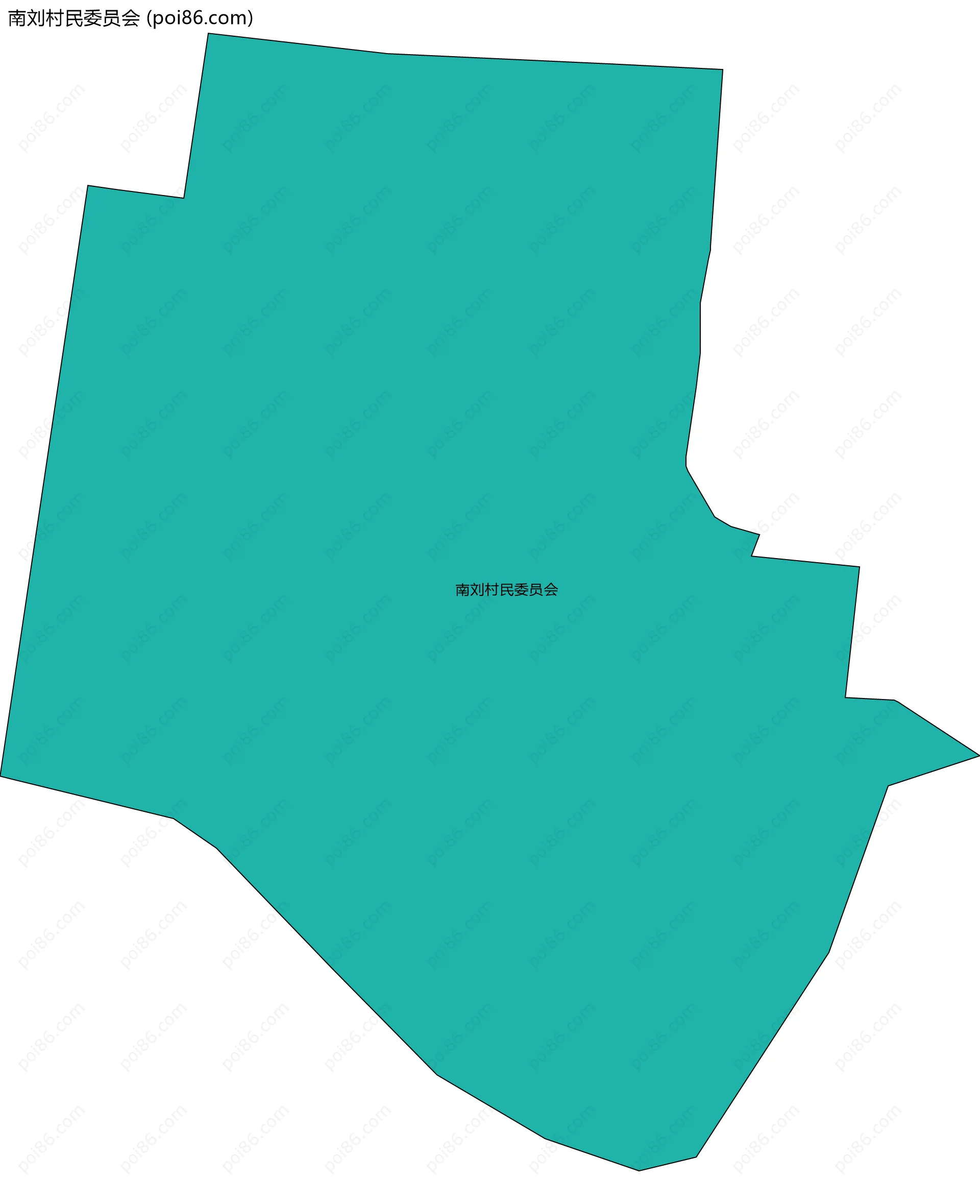 南刘村民委员会边界地图