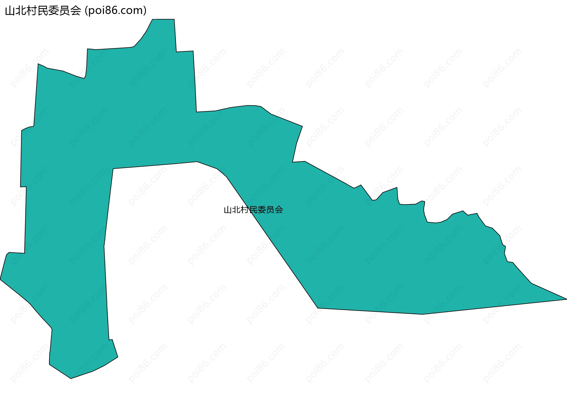 山北村民委员会边界地图