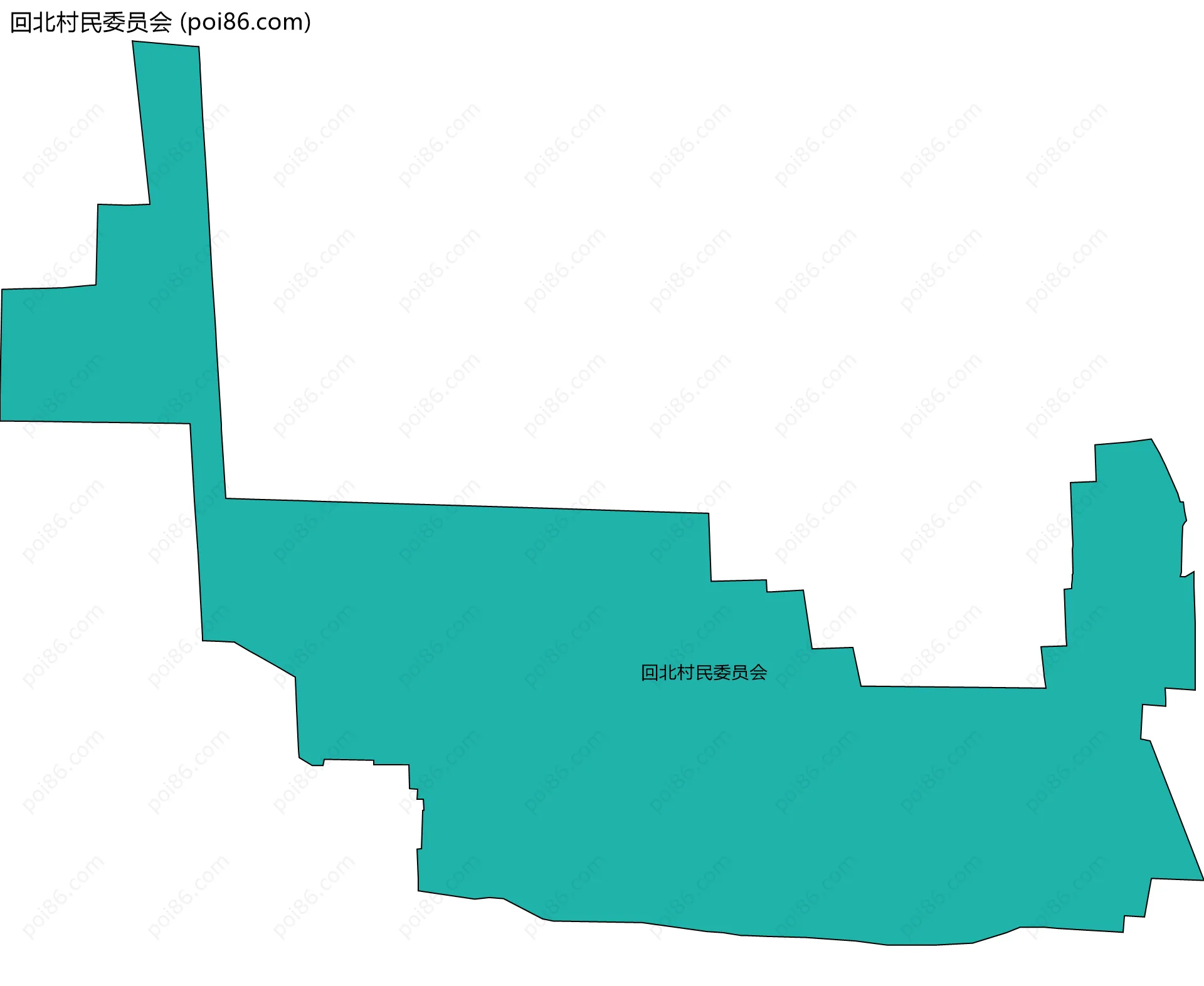 回北村民委员会边界地图