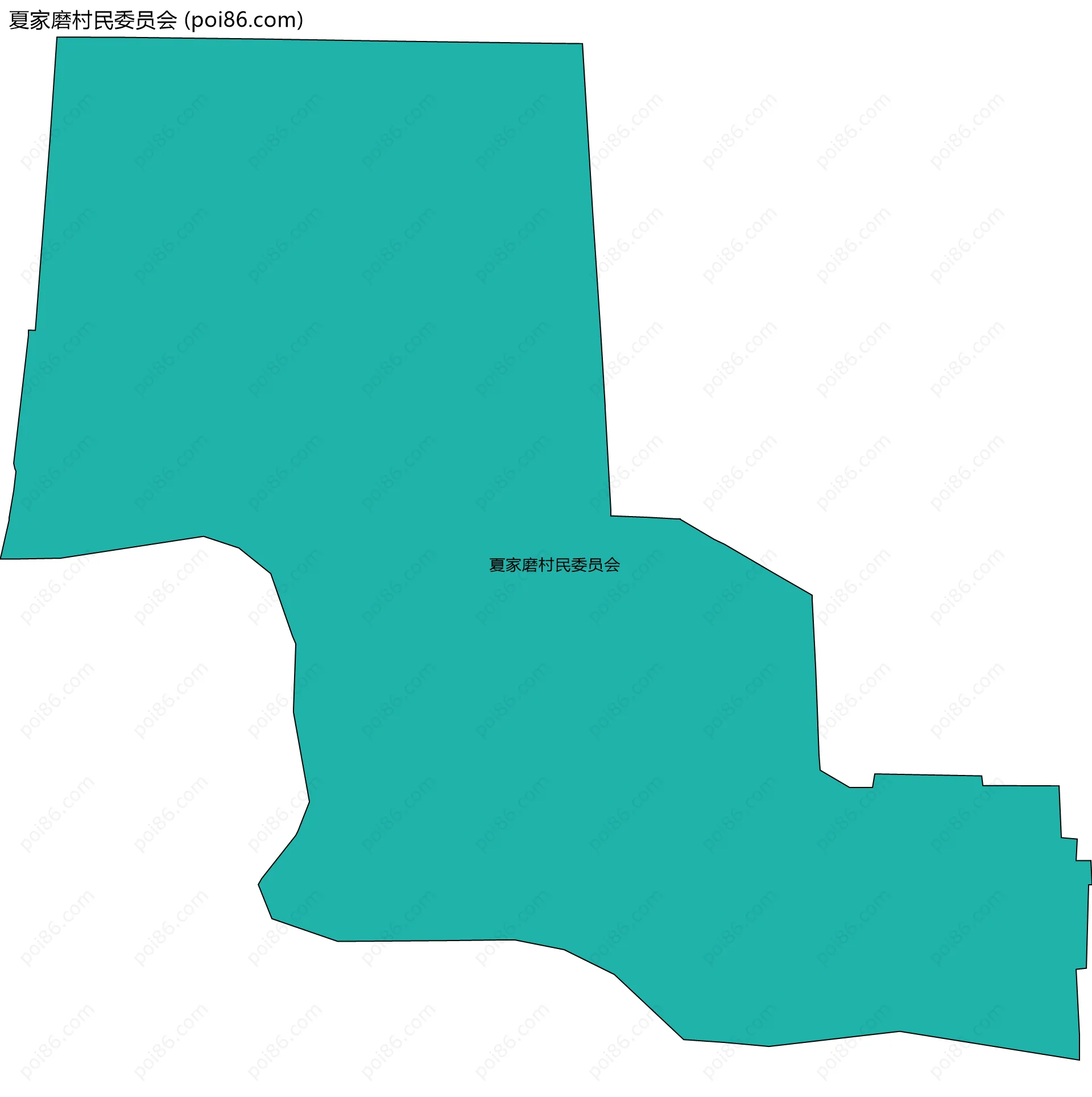 夏家磨村民委员会边界地图
