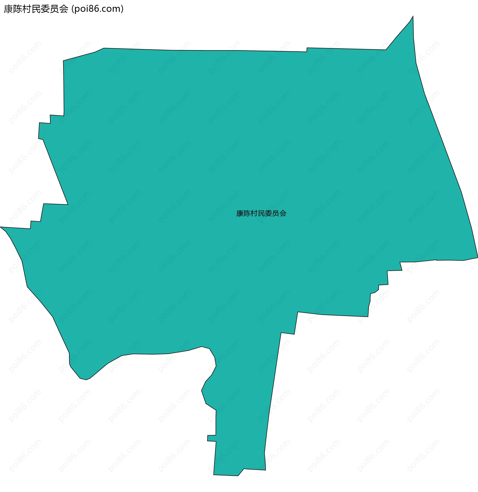 康陈村民委员会边界地图