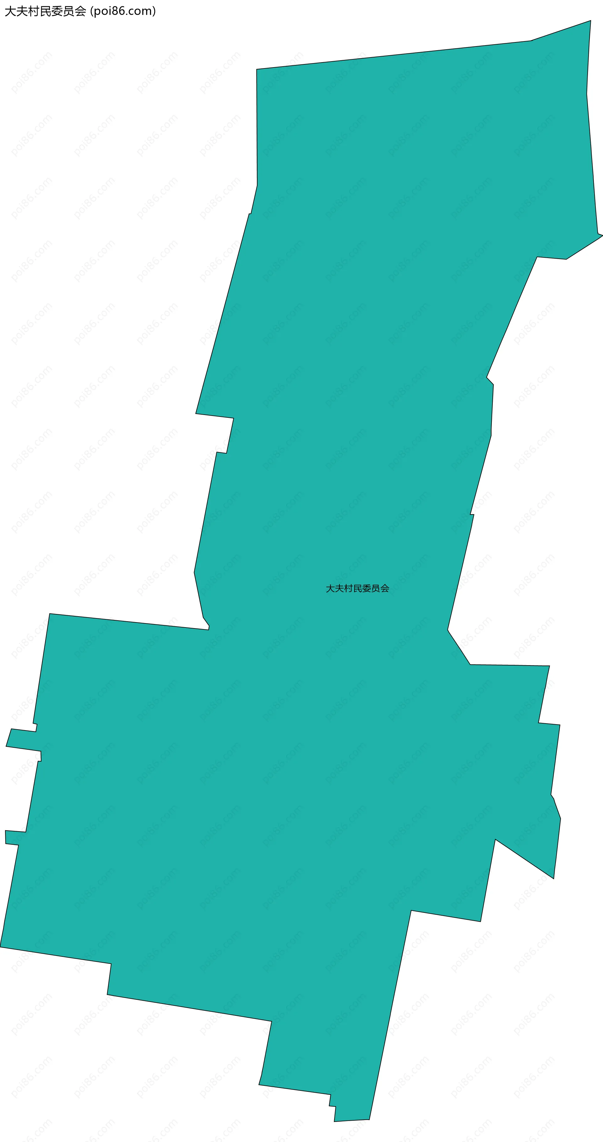 大夫村民委员会边界地图