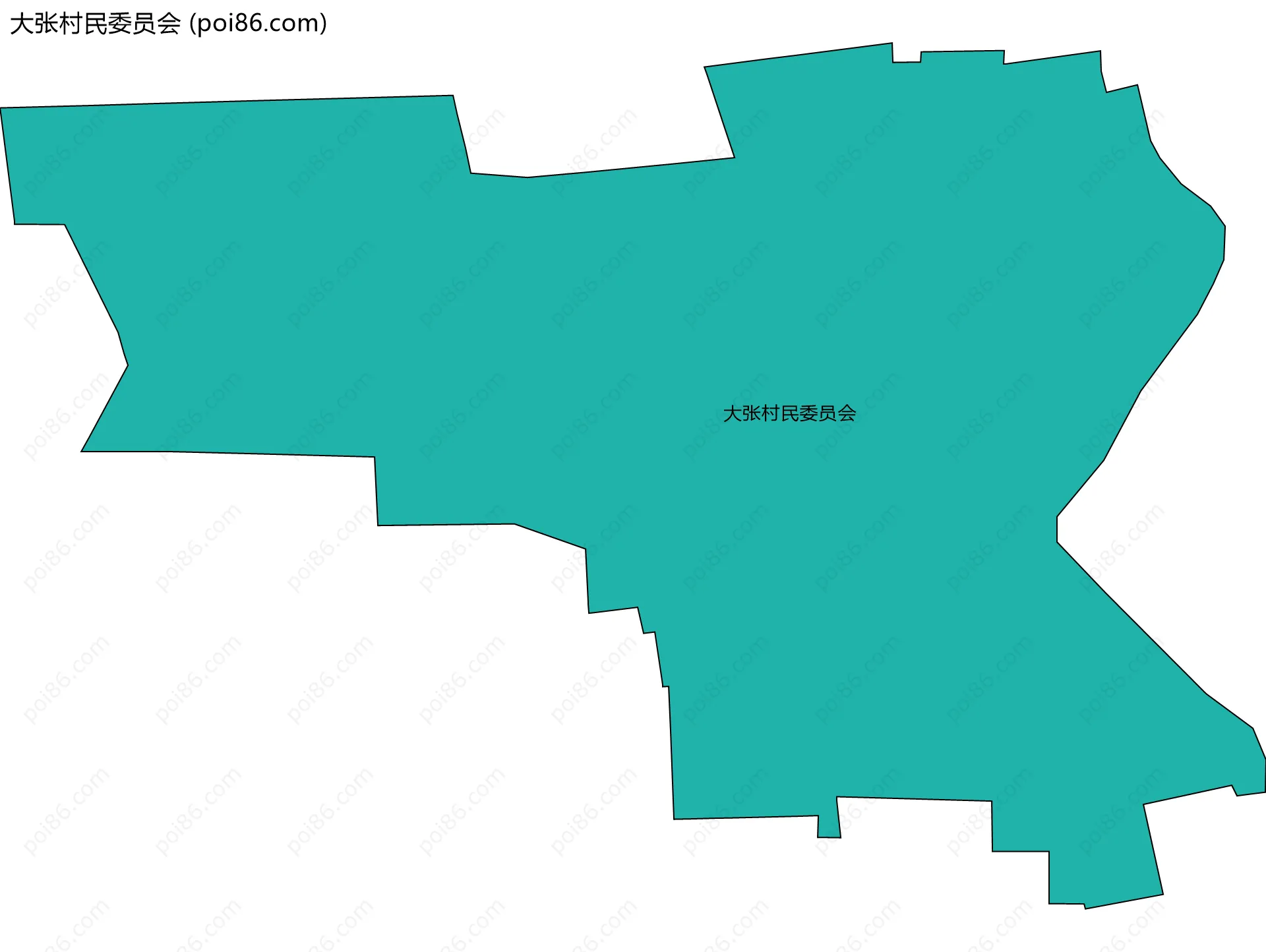 大张村民委员会边界地图