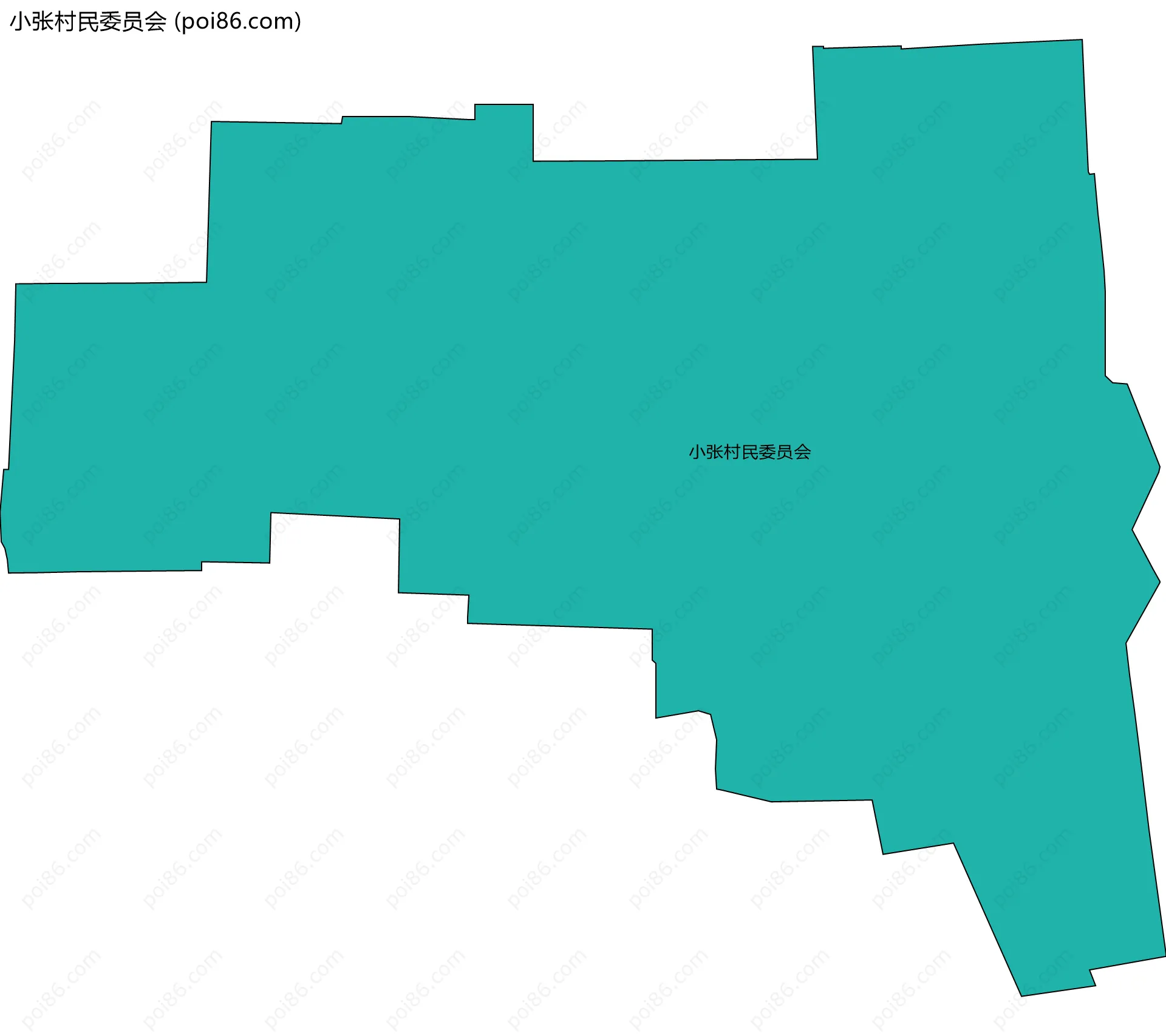 小张村民委员会边界地图