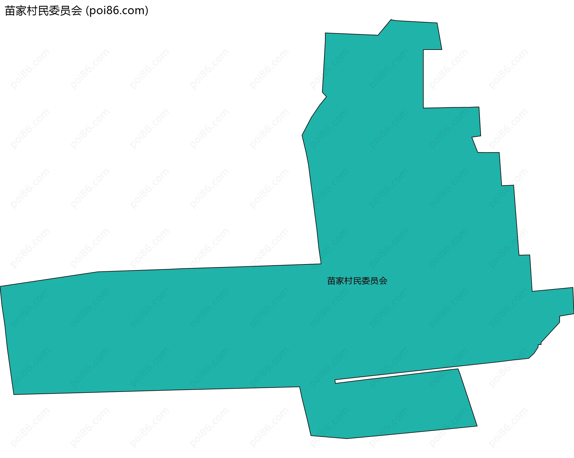 苗家村民委员会边界地图