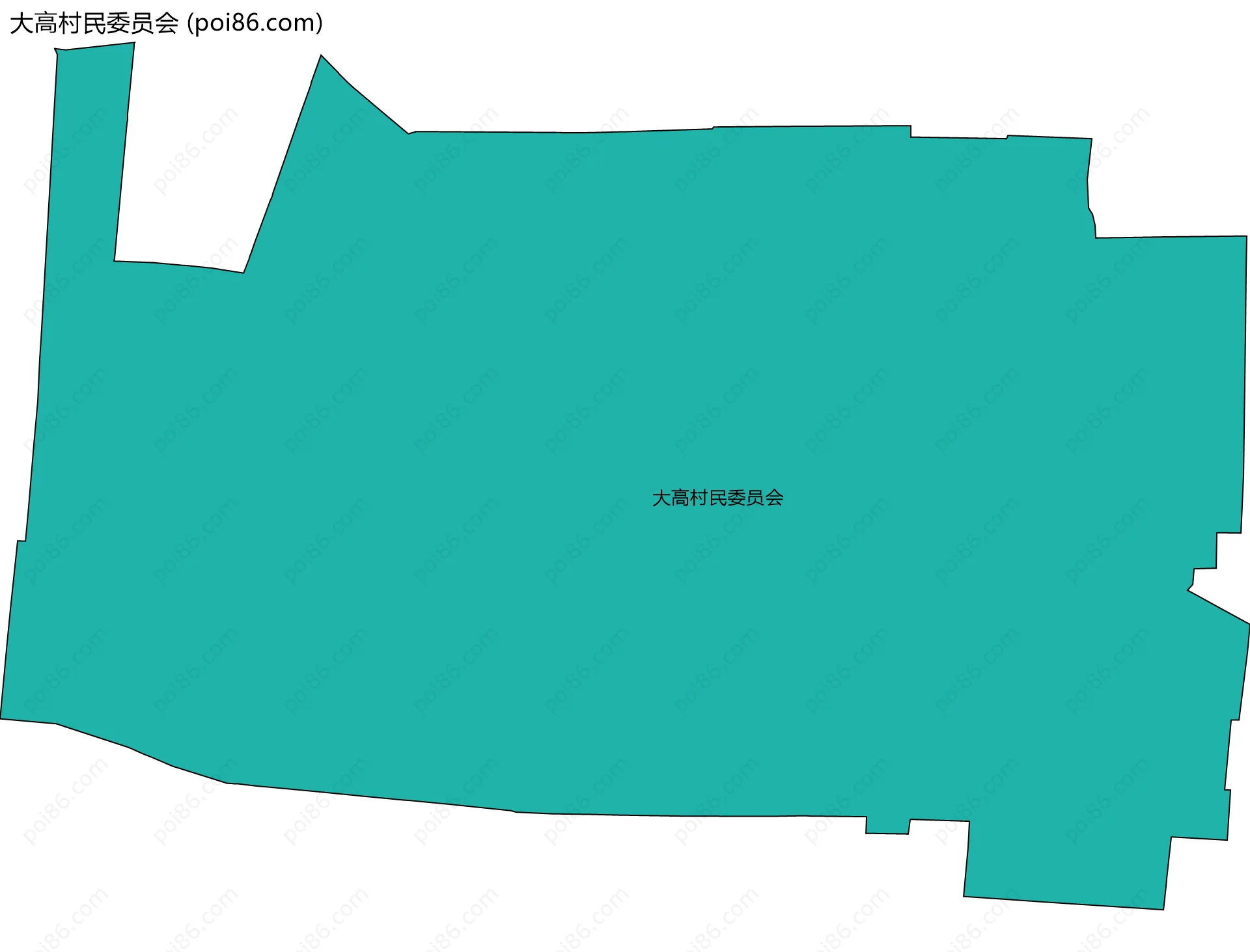 大高村民委员会边界地图