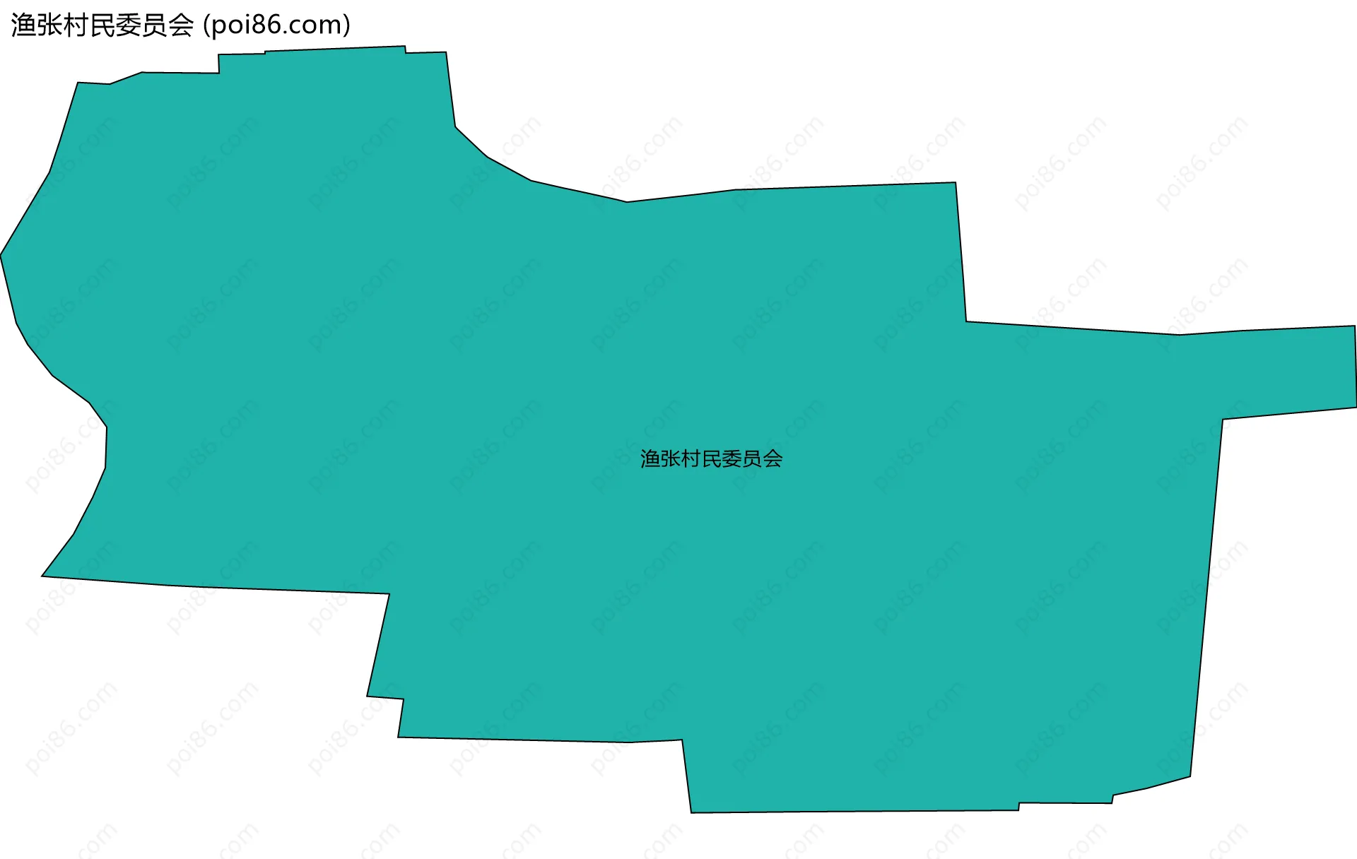渔张村民委员会边界地图