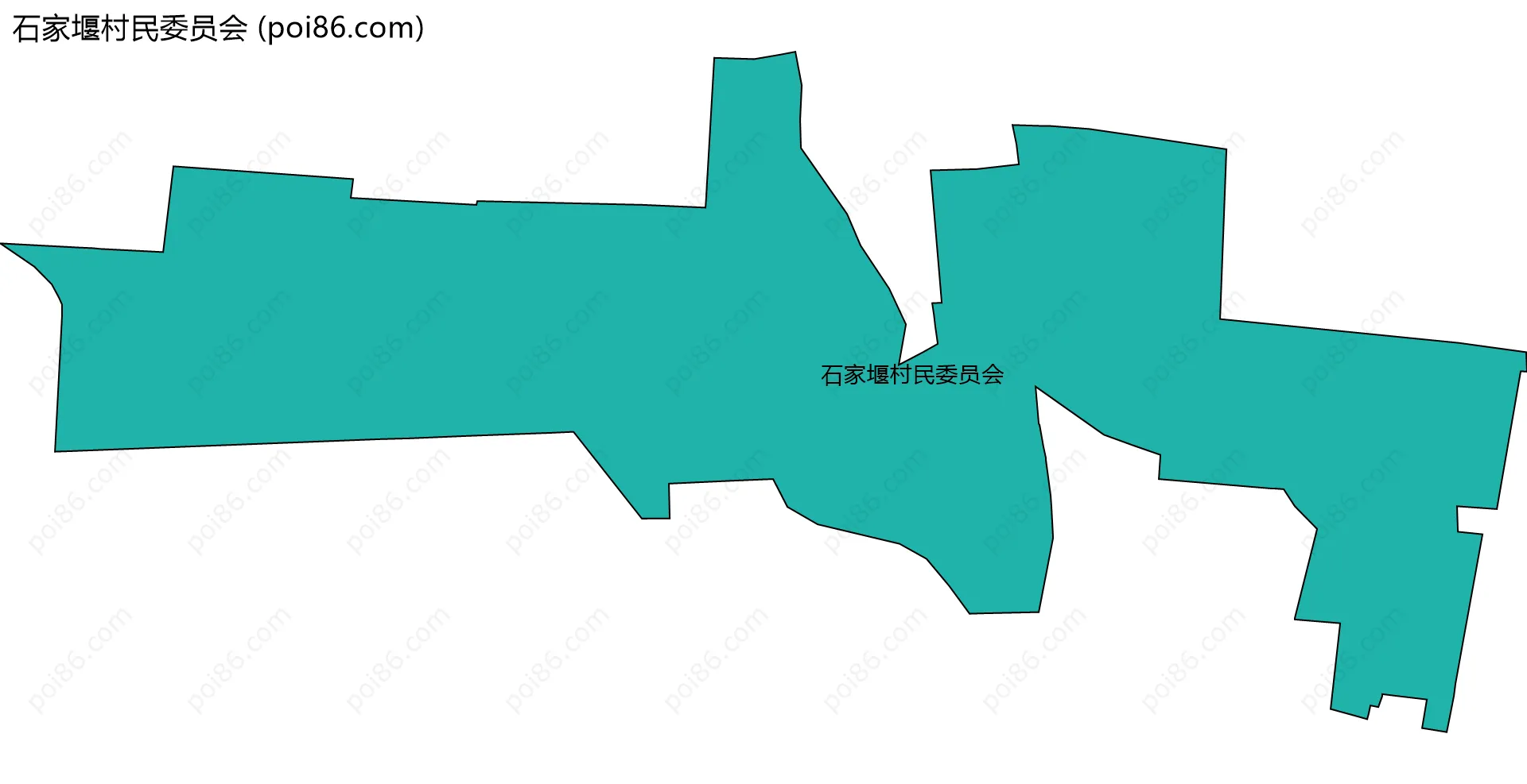 石家堰村民委员会边界地图