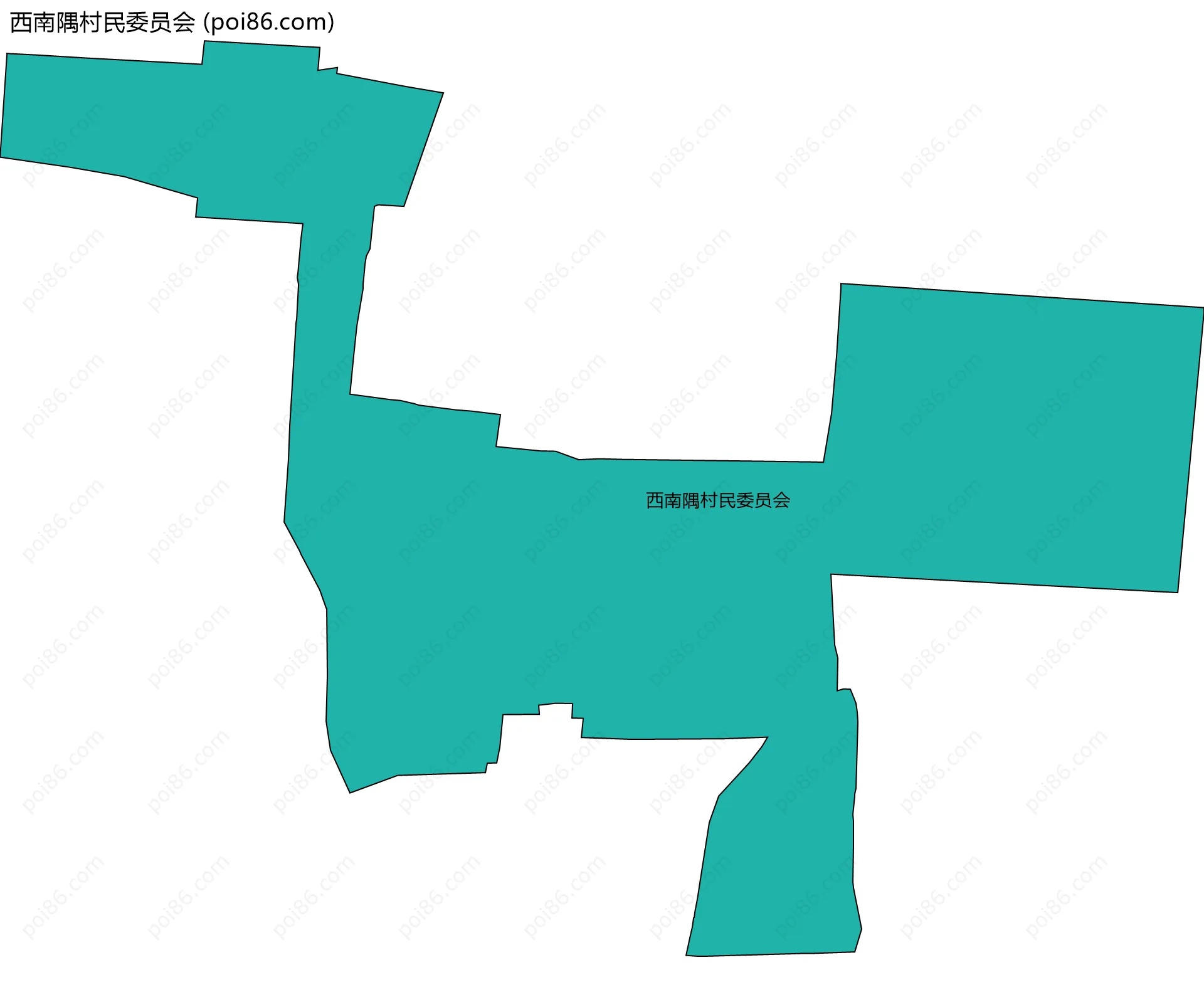 西南隅村民委员会边界地图