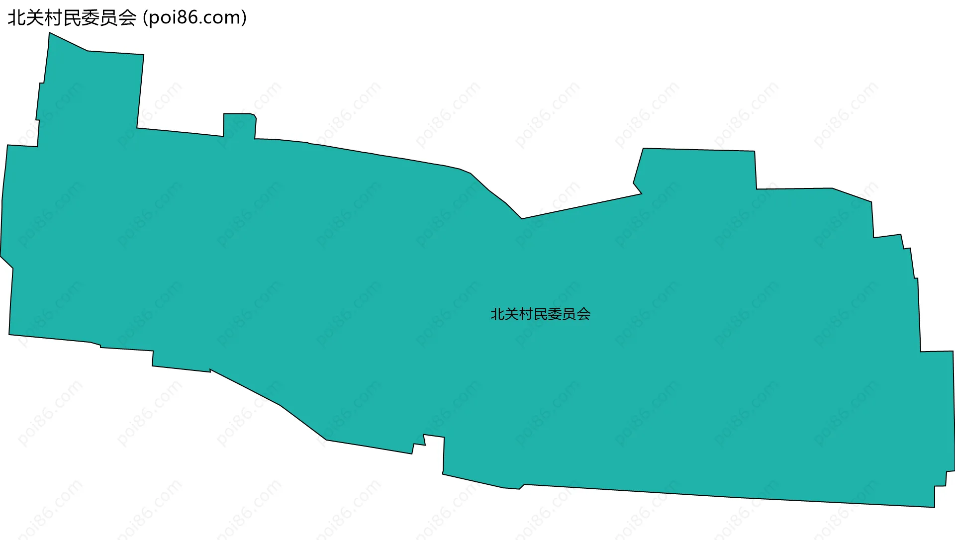北关村民委员会边界地图