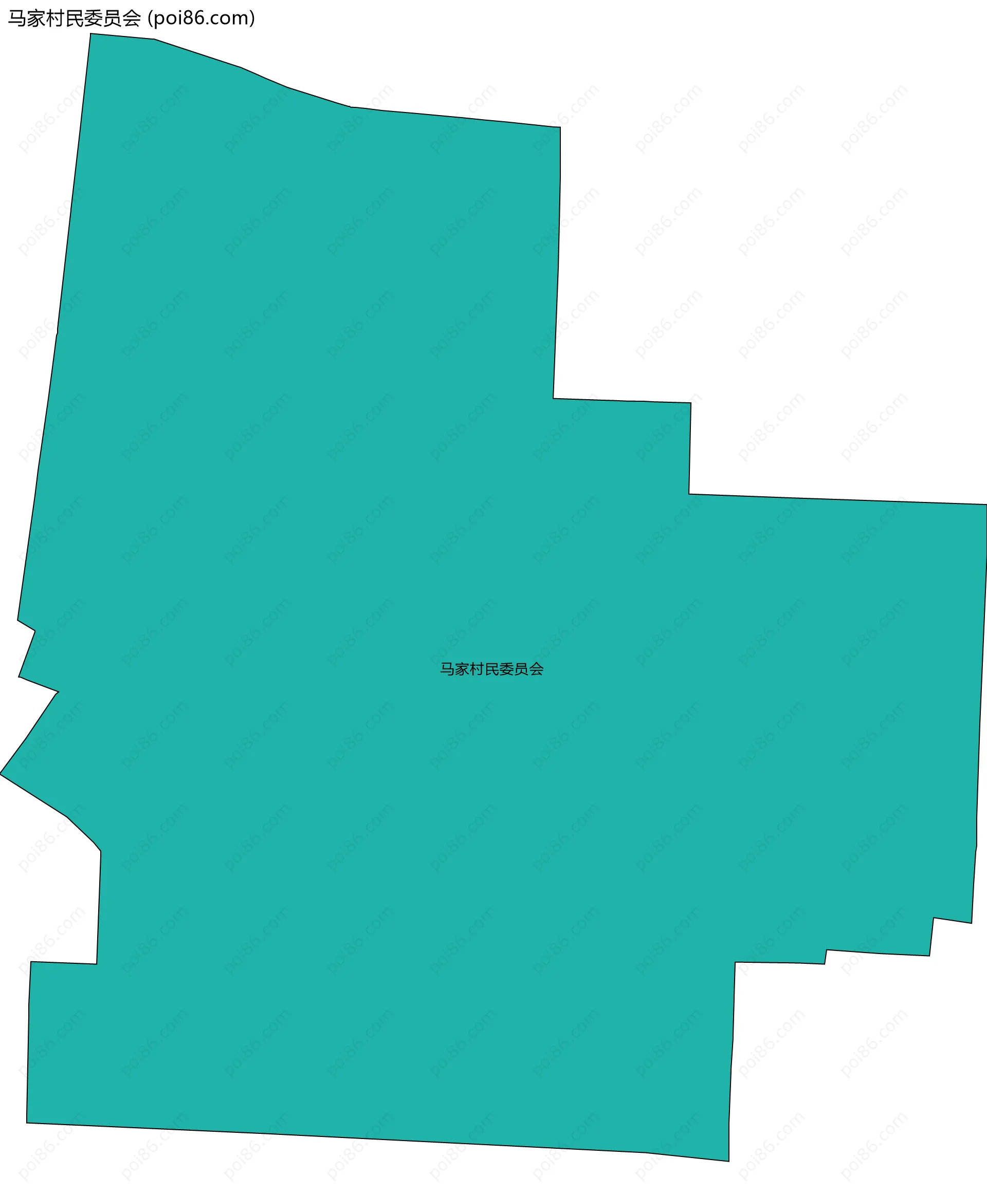 马家村民委员会边界地图