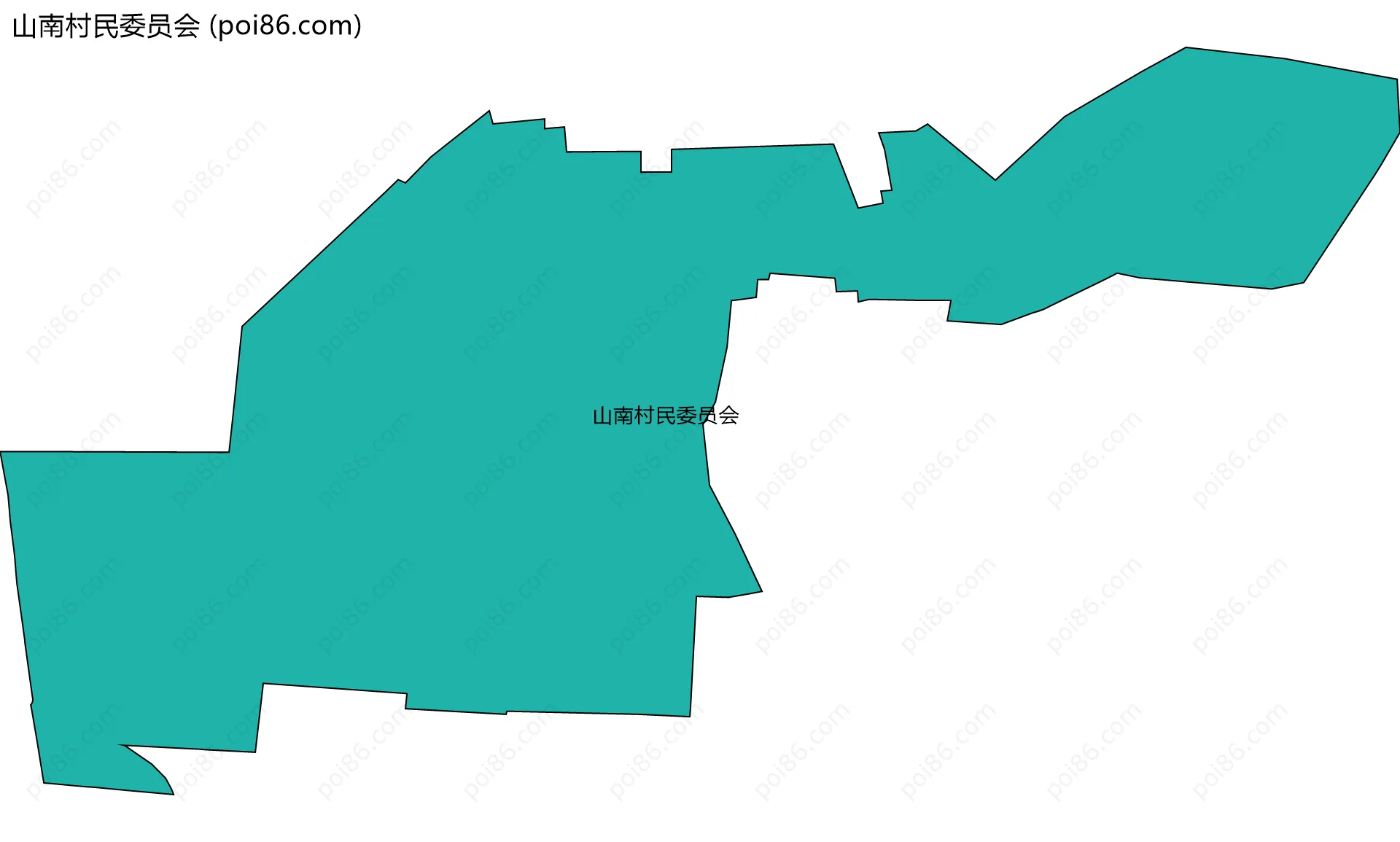 山南村民委员会边界地图