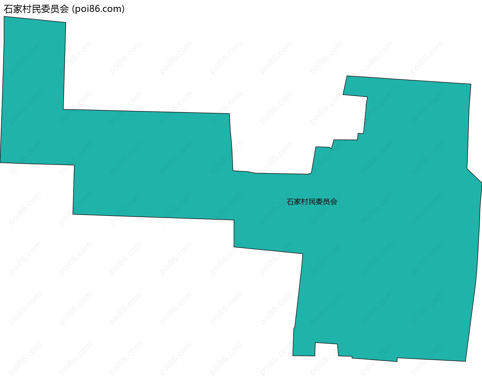 石家村民委员会边界地图