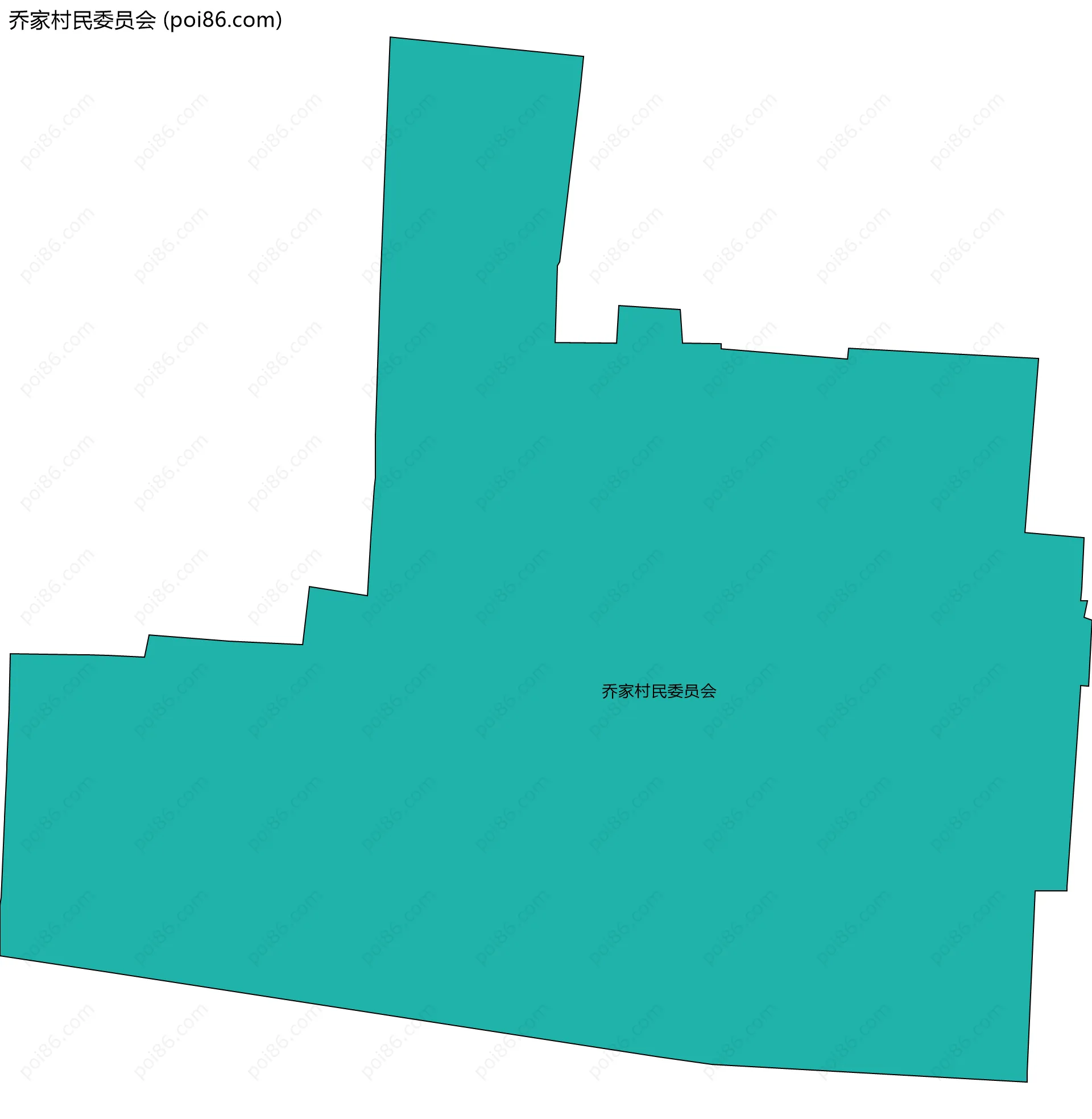 乔家村民委员会边界地图