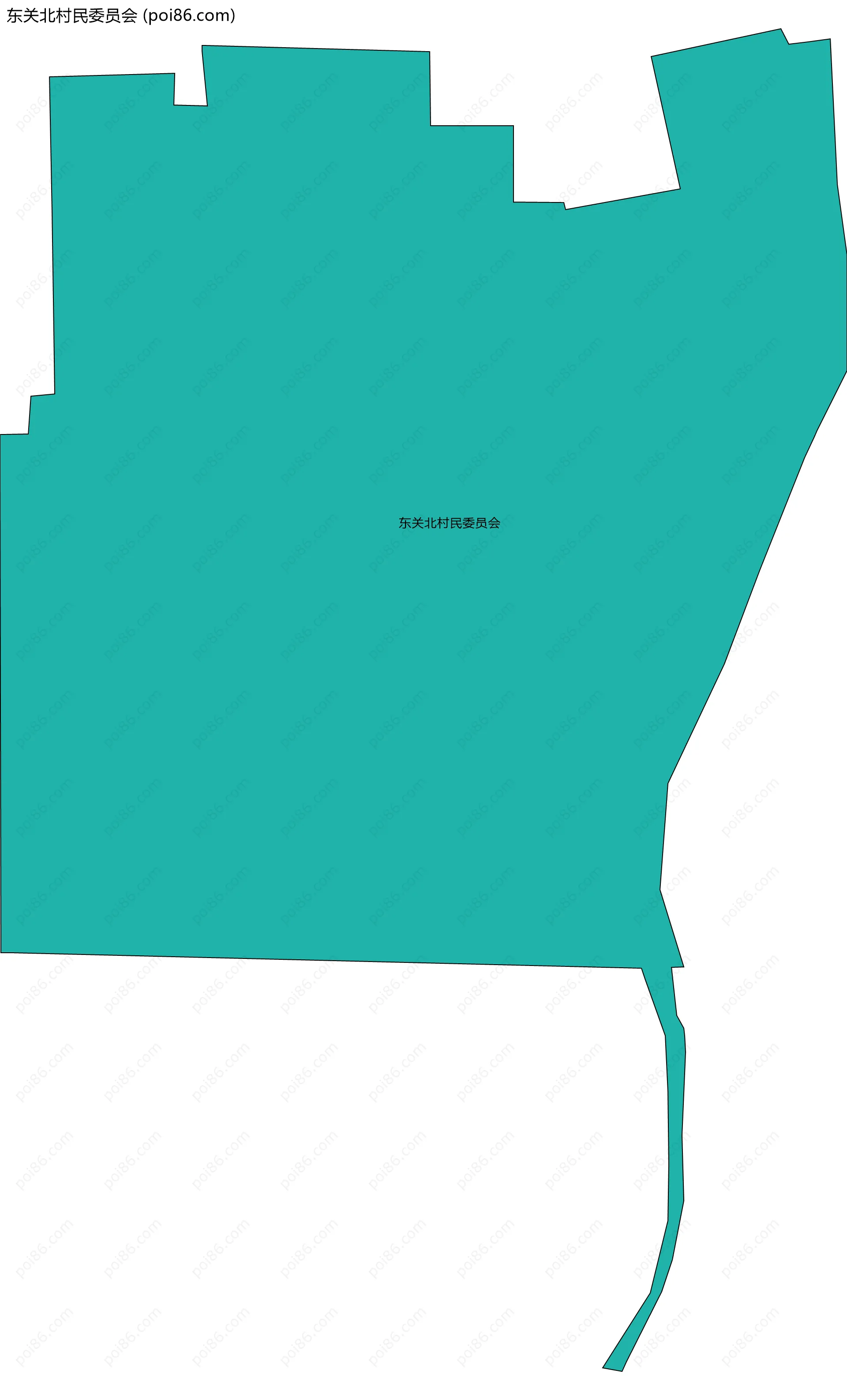 东关北村民委员会边界地图