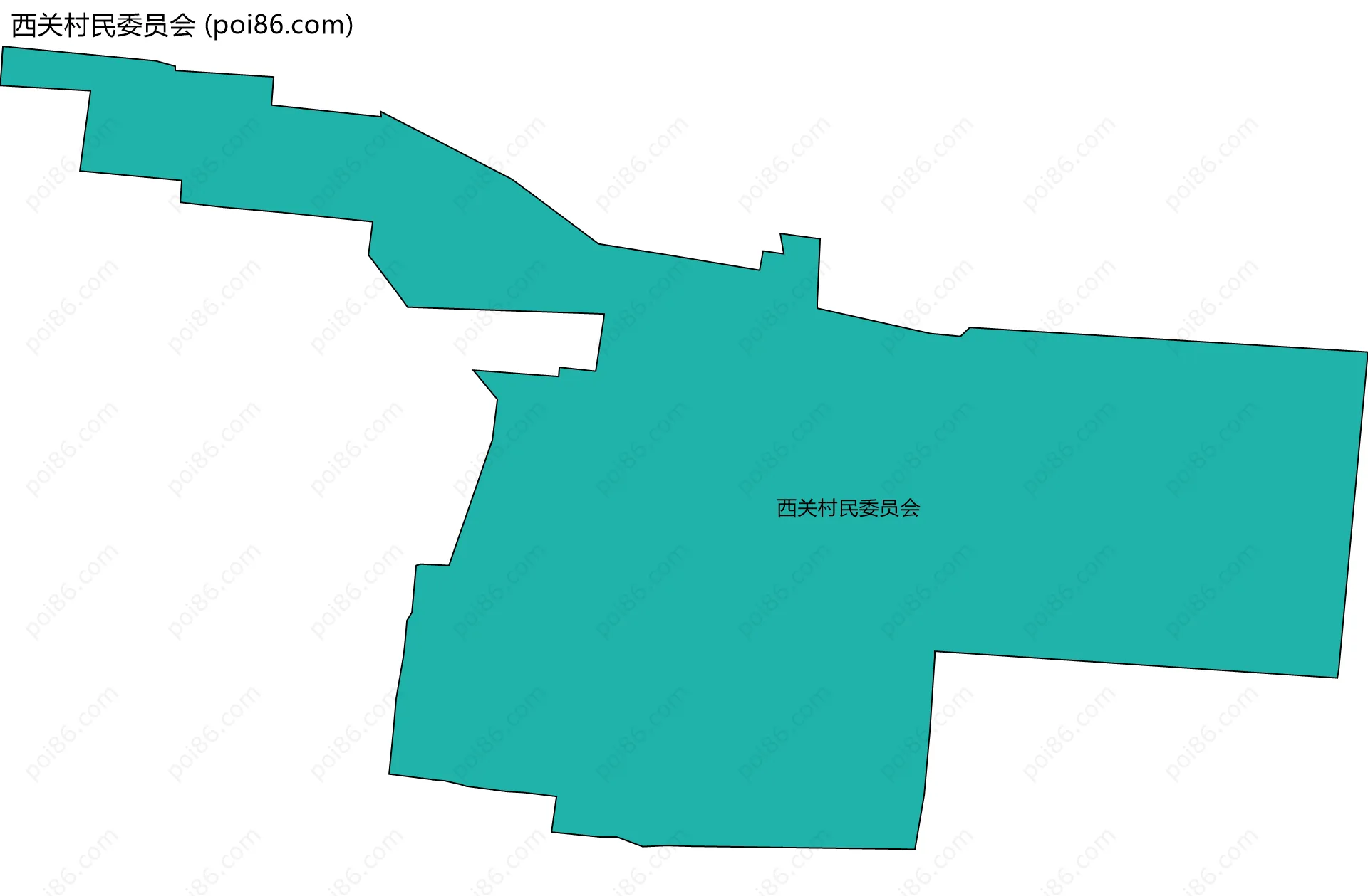 西关村民委员会边界地图