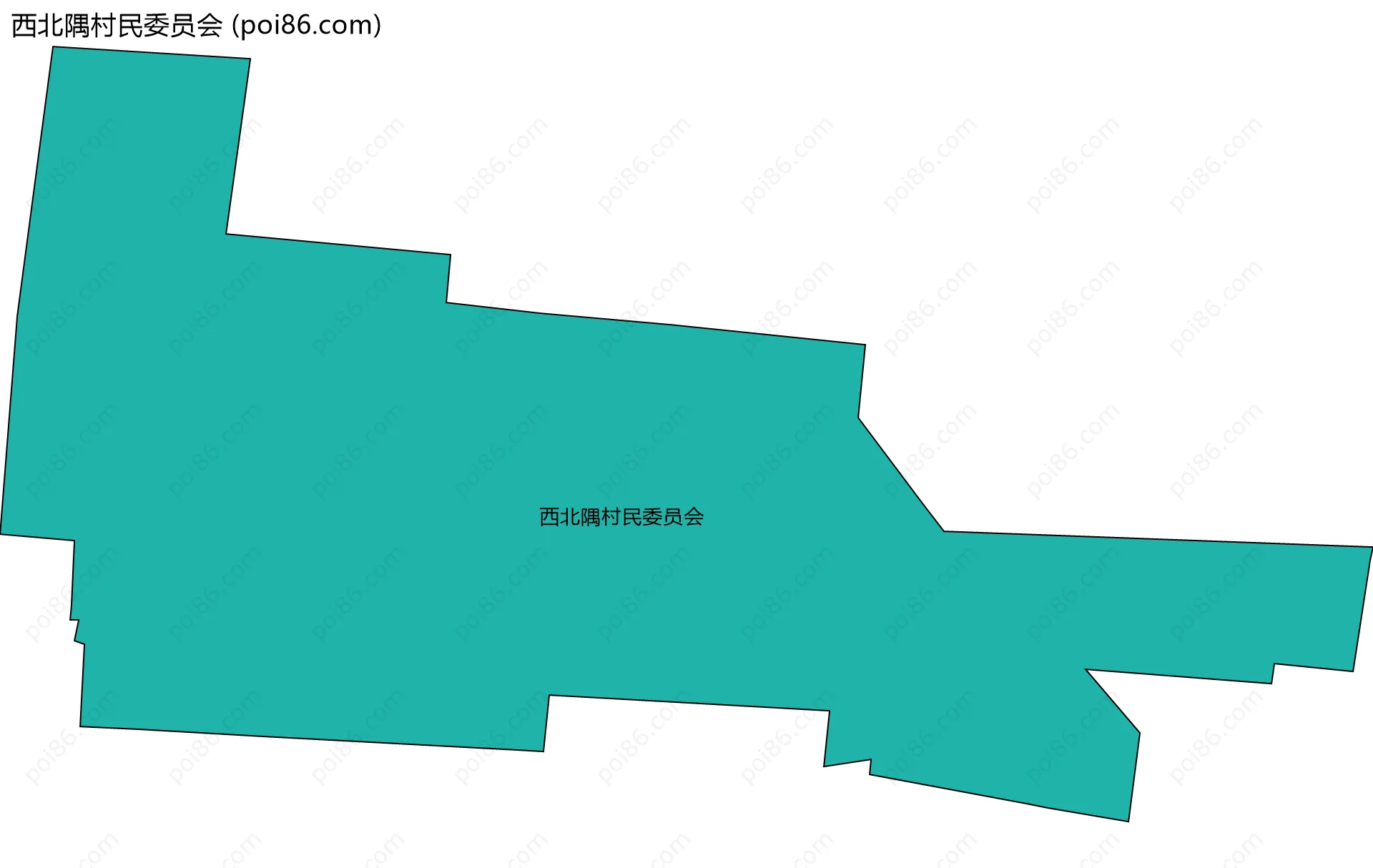 西北隅村民委员会边界地图