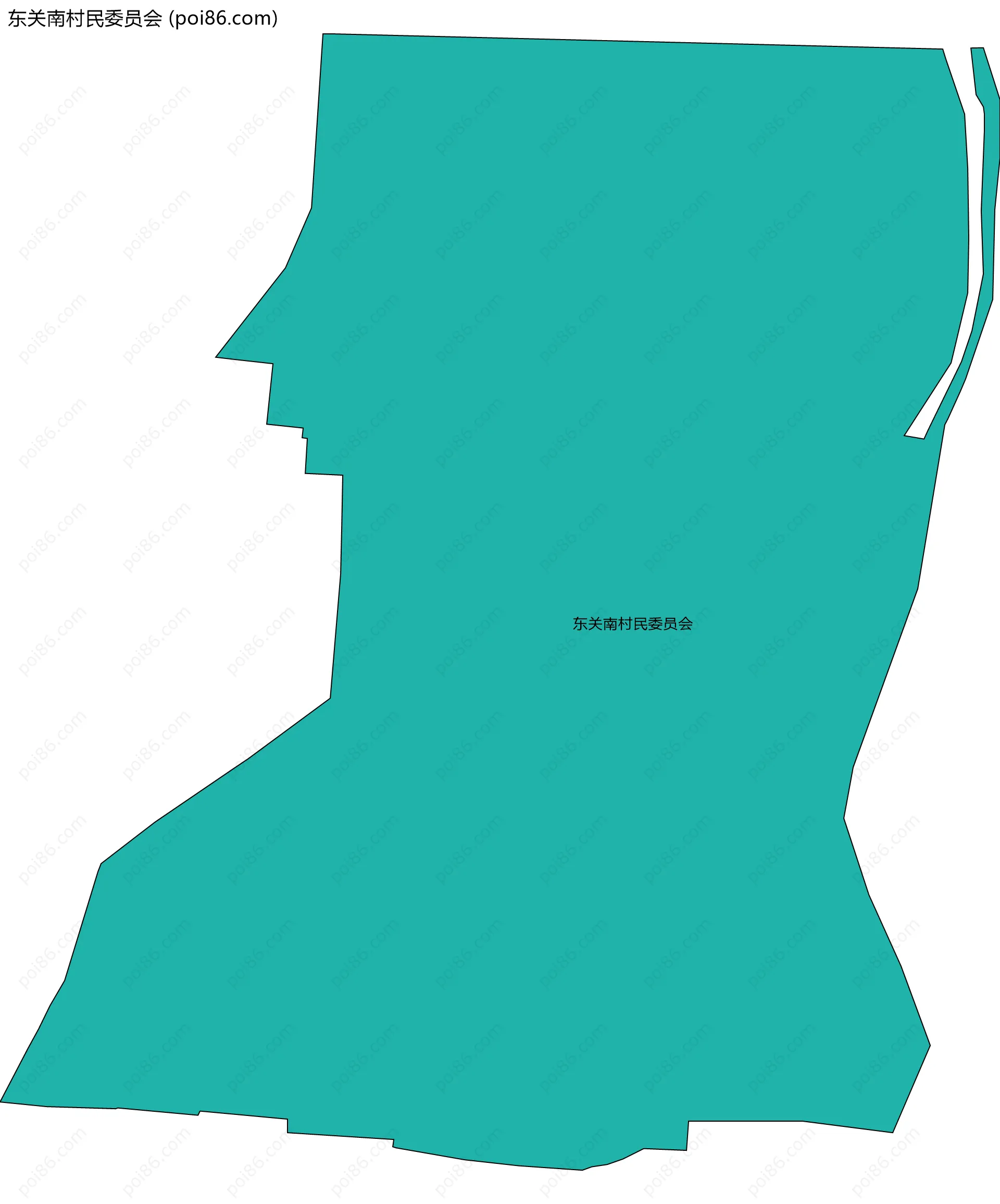 东关南村民委员会边界地图